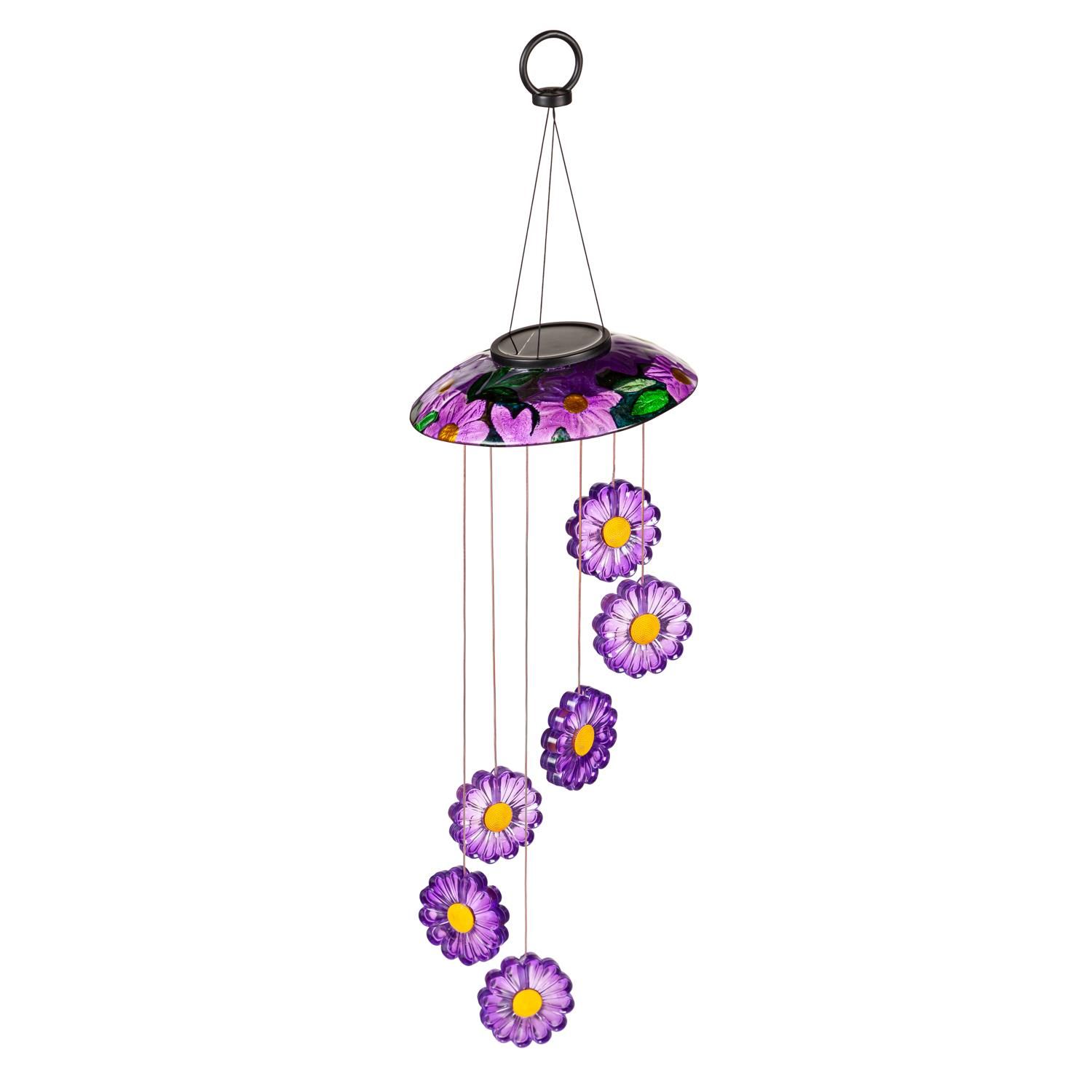 Solar Mobile - Purple Flowers - Color Changing