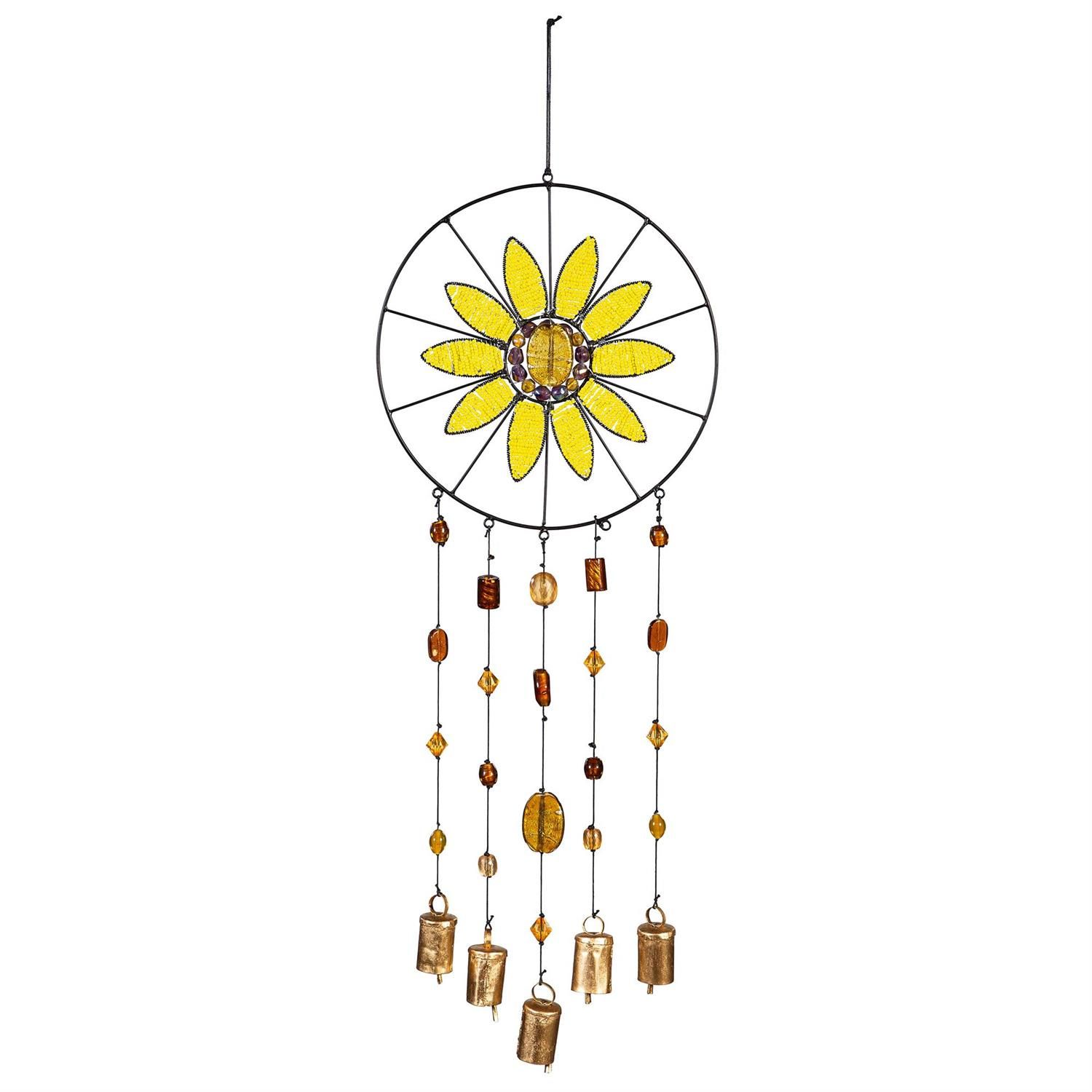 Wind Chime - Beaded Glass Sunflower