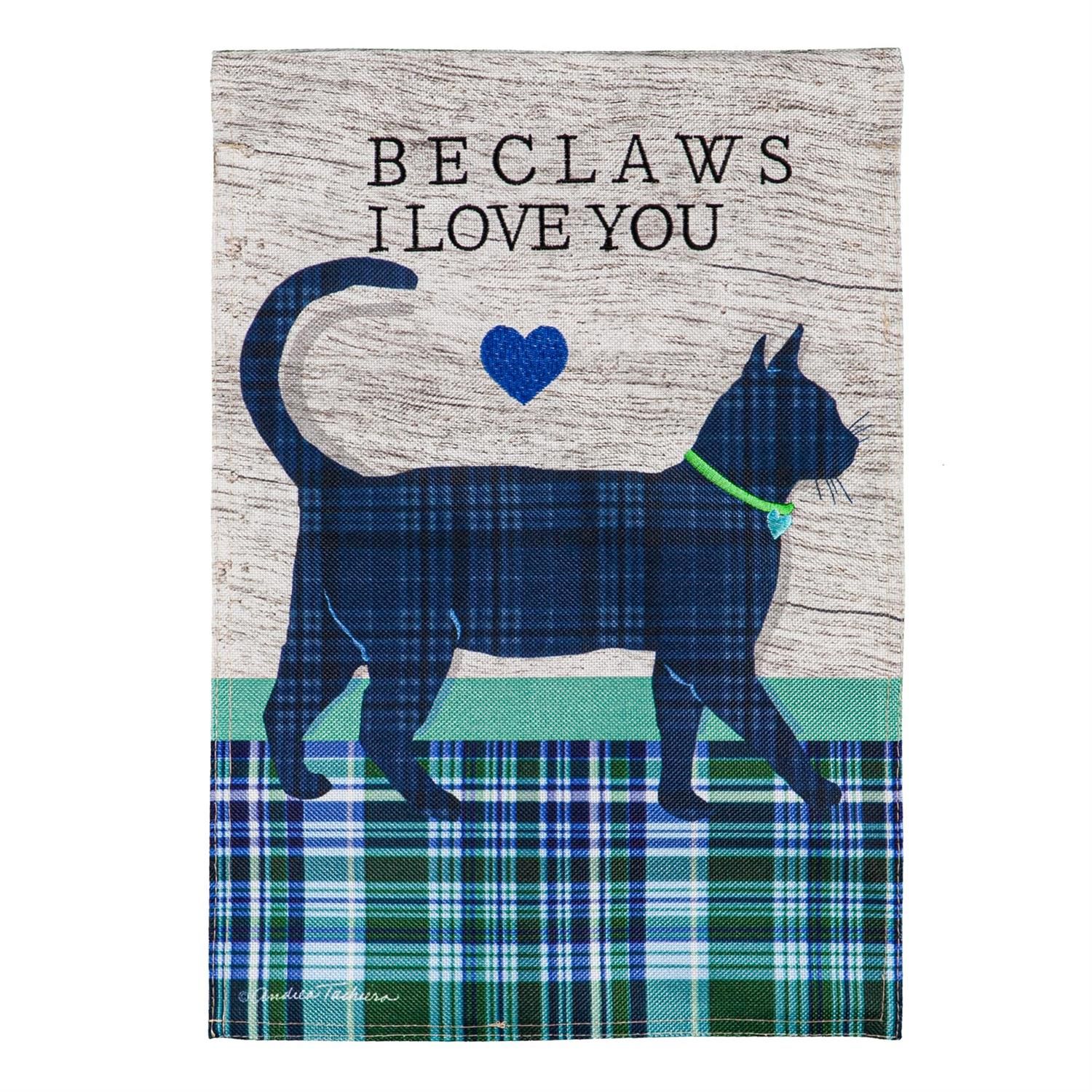 House Flag - Burlap - Beclaws I Love You