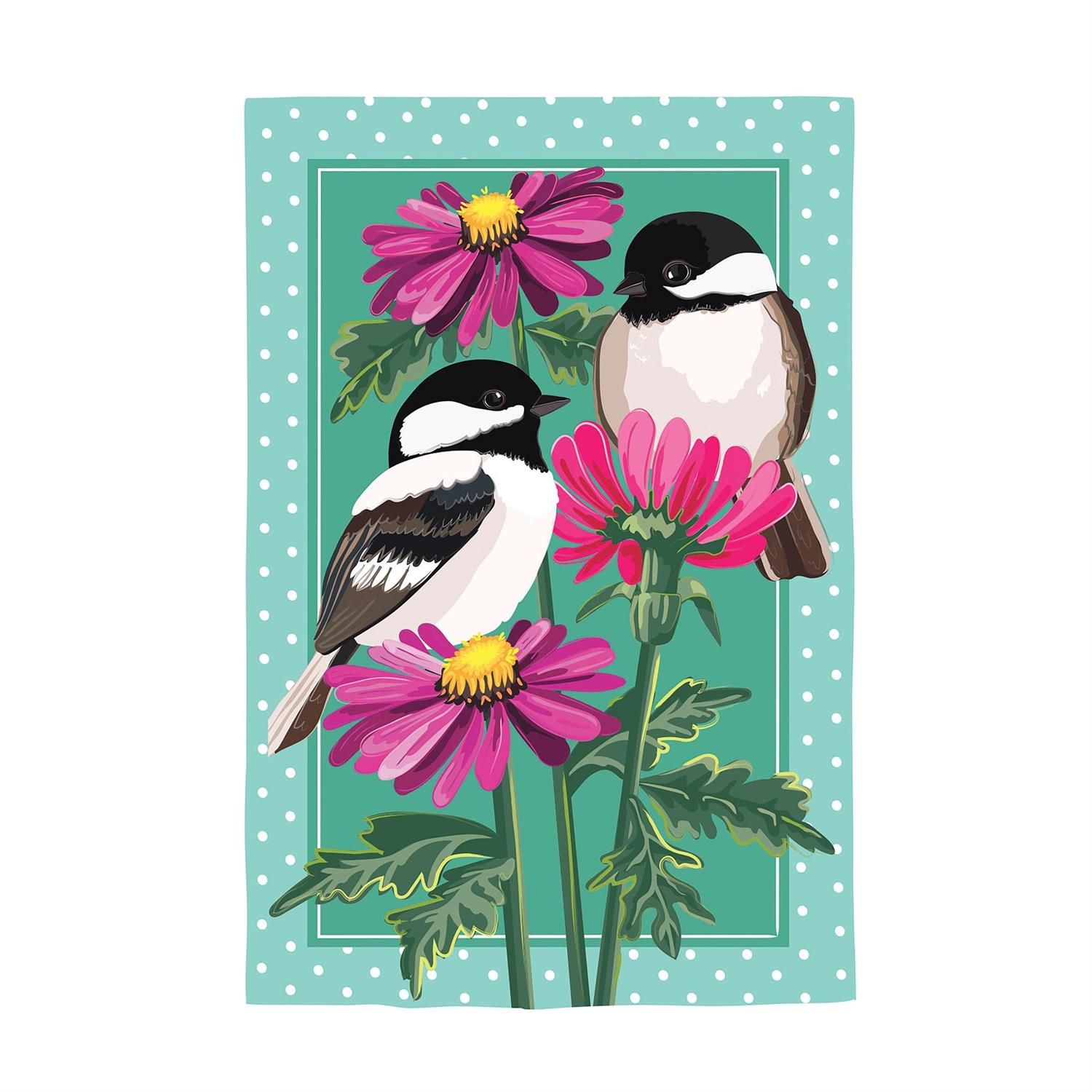 House Flag - Applique - Chickadee Friends