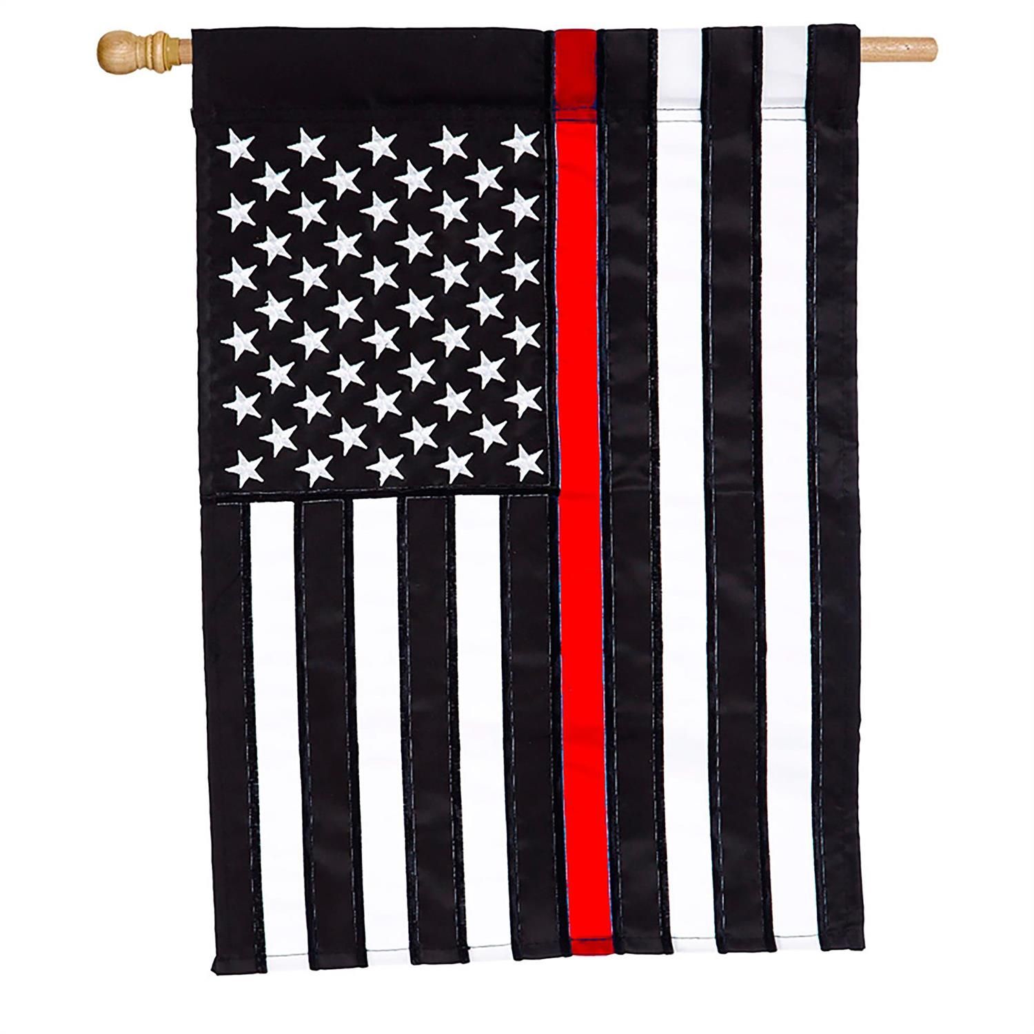 Garden Flag - Applique - Thin Red Line