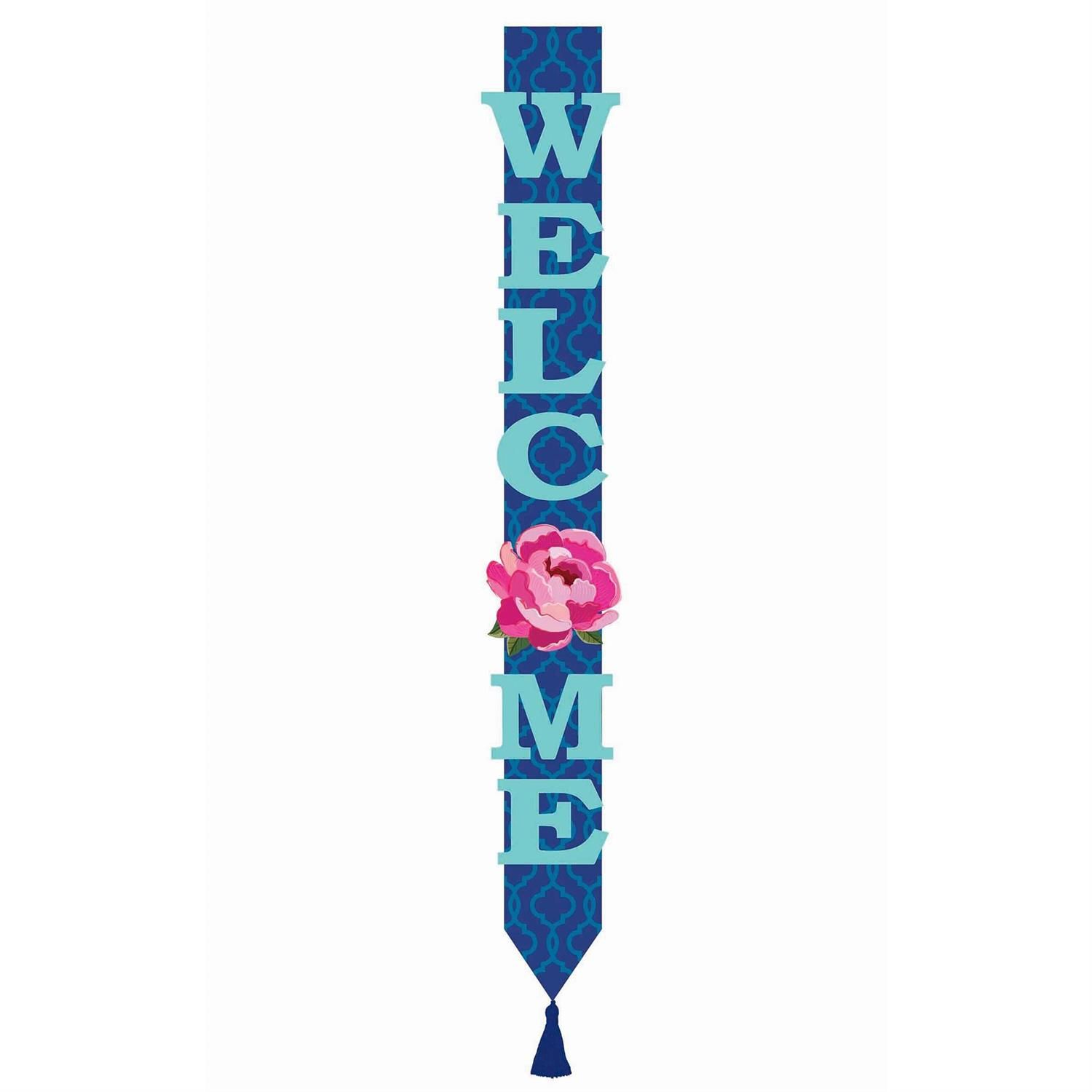 Door Banner - Floral Butterfly Welcome