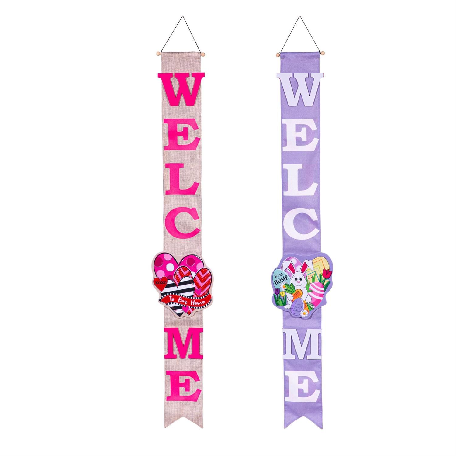 Door Banner - Double Sided - Happy Valentine's - Easter