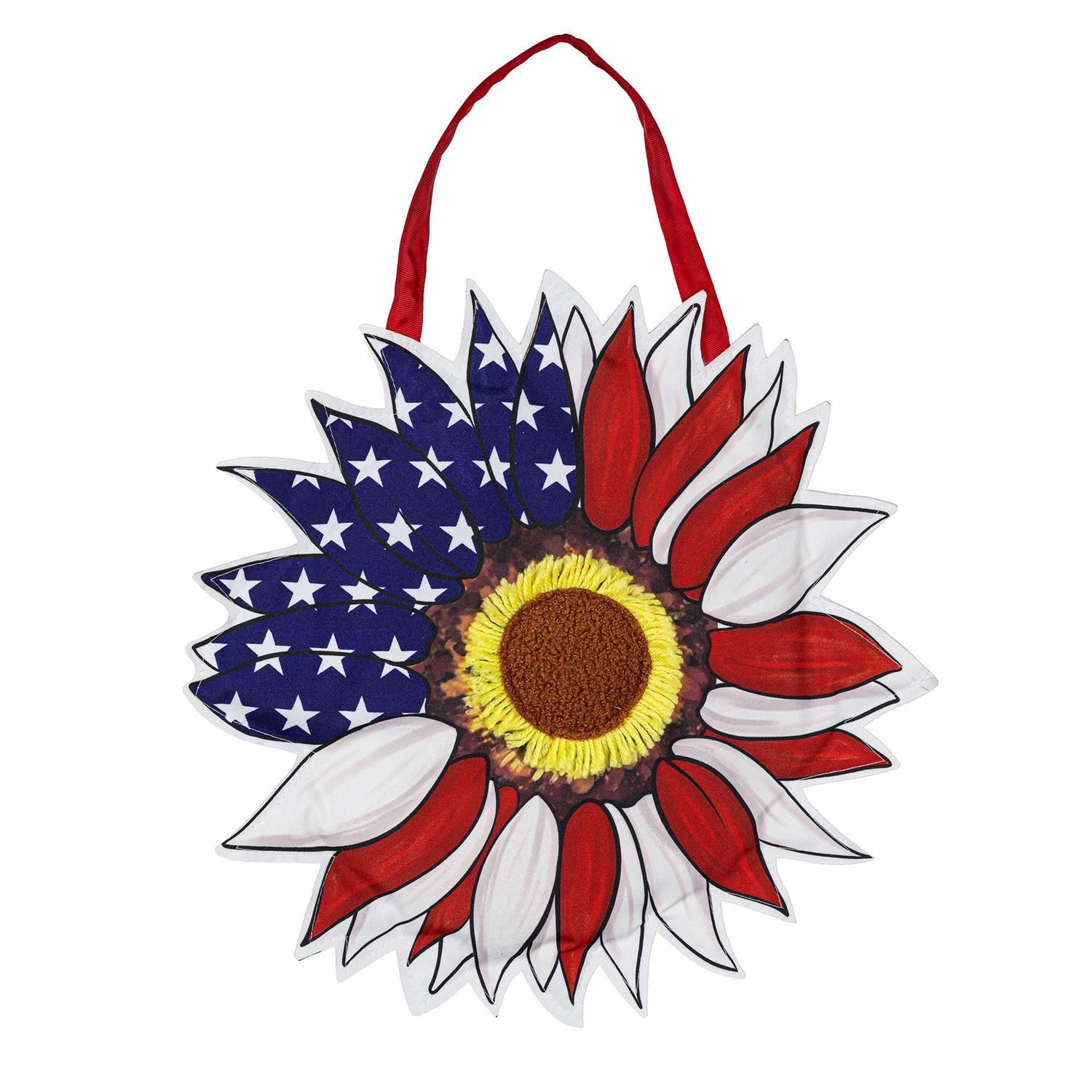 Door Decor - Patriotic Sunflower