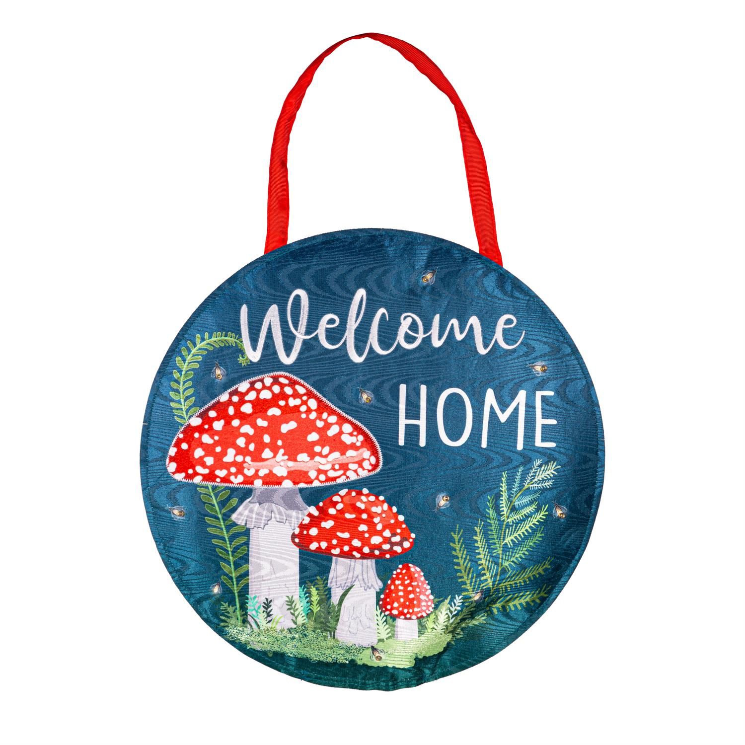 Door Decor - Lighted Moire - Welcome Friends