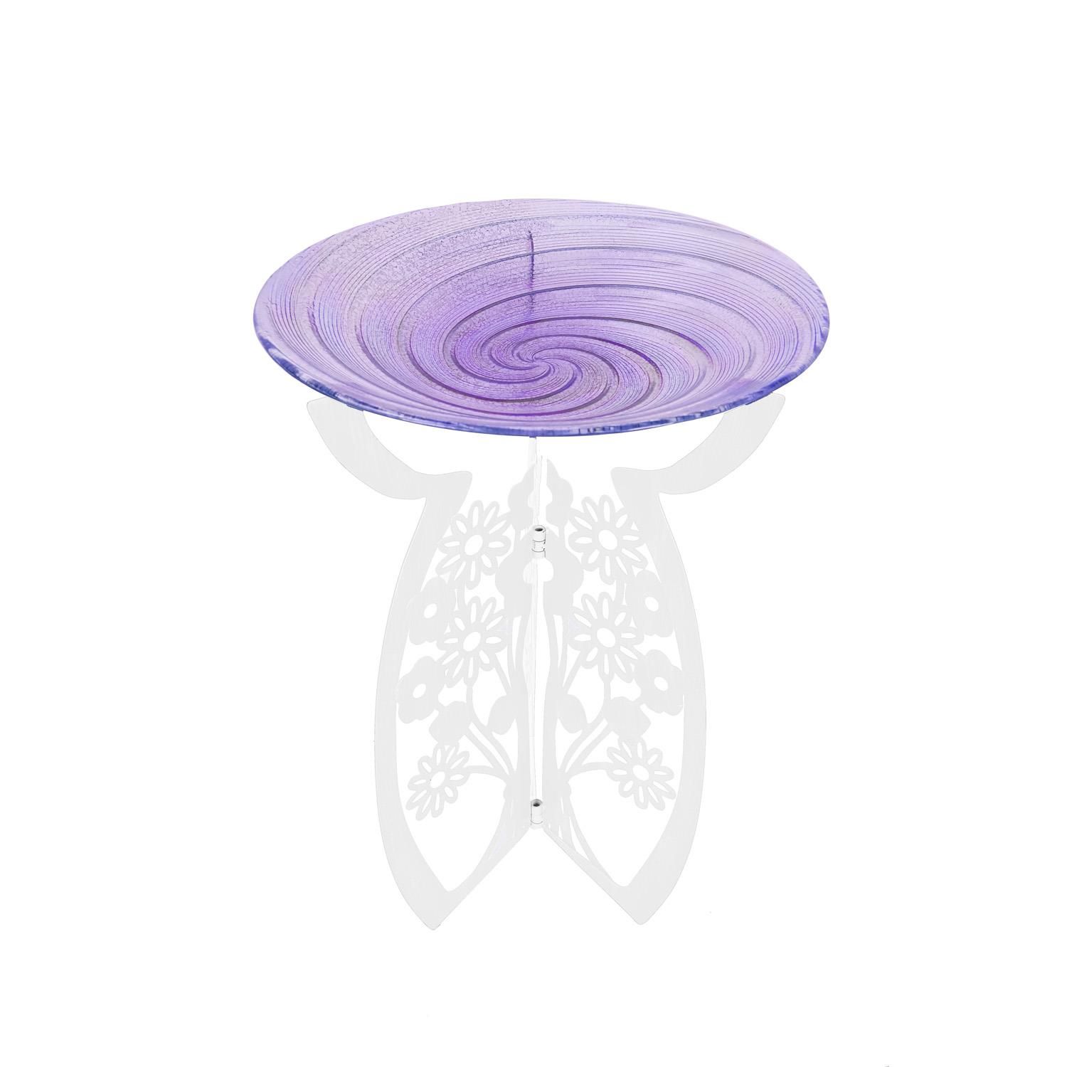 Bird Bath w/ Stand - Flower Bouquet
