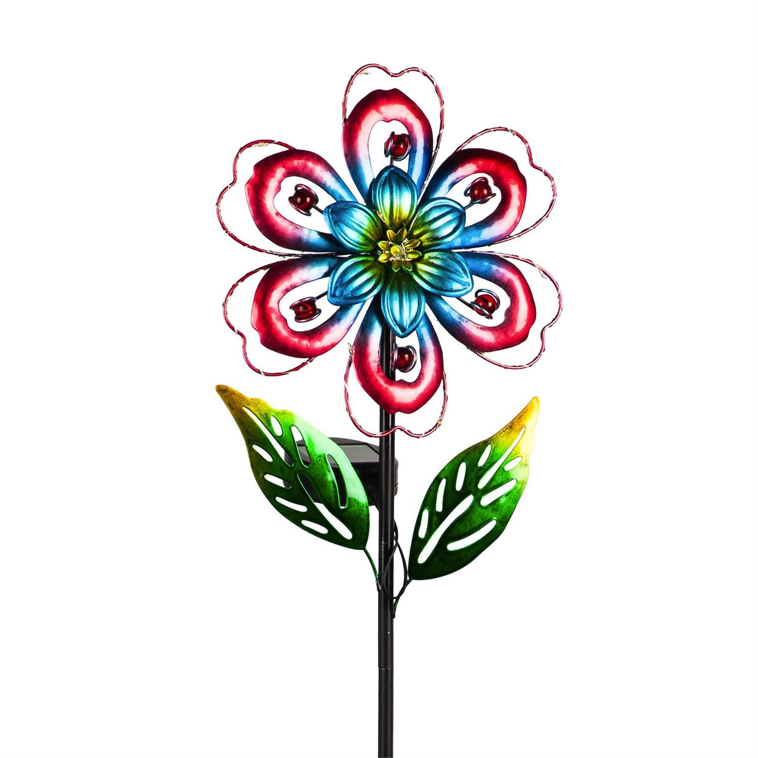 Solar Garden Stake - 36" Flower - 2 Styles - Sold Individually
