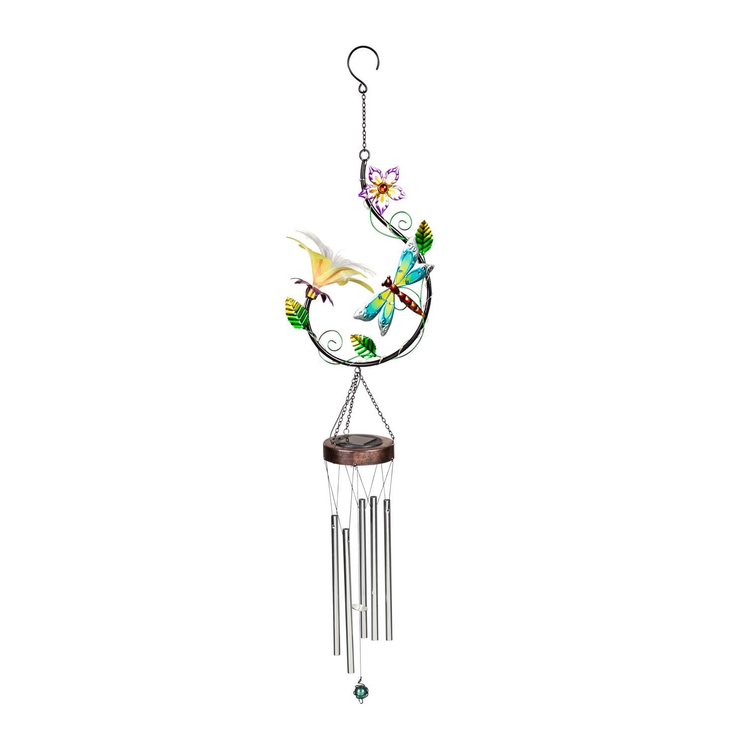 Solar Wind Chime - Butterfly &amp; Flower