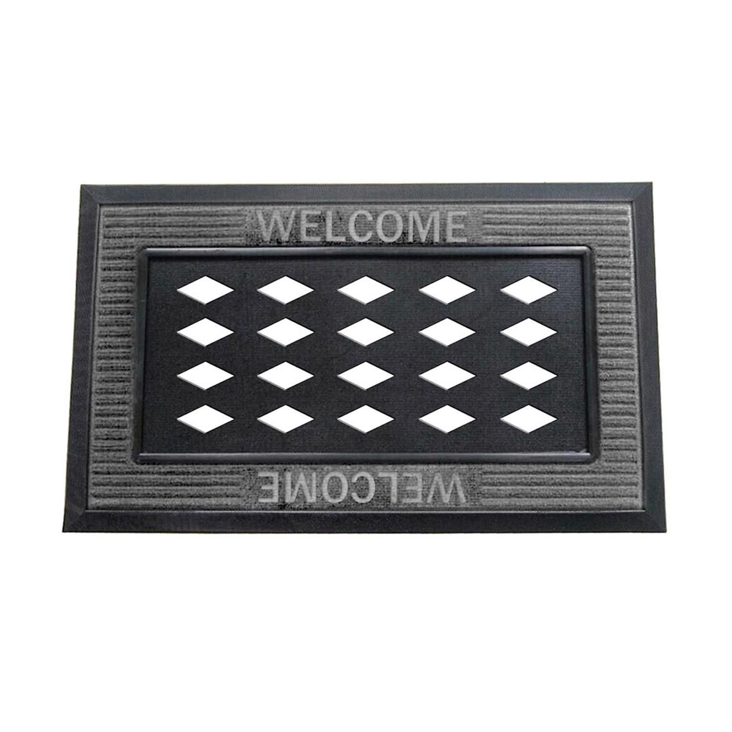Sassafrass Mat Tray - Gray - Welcome