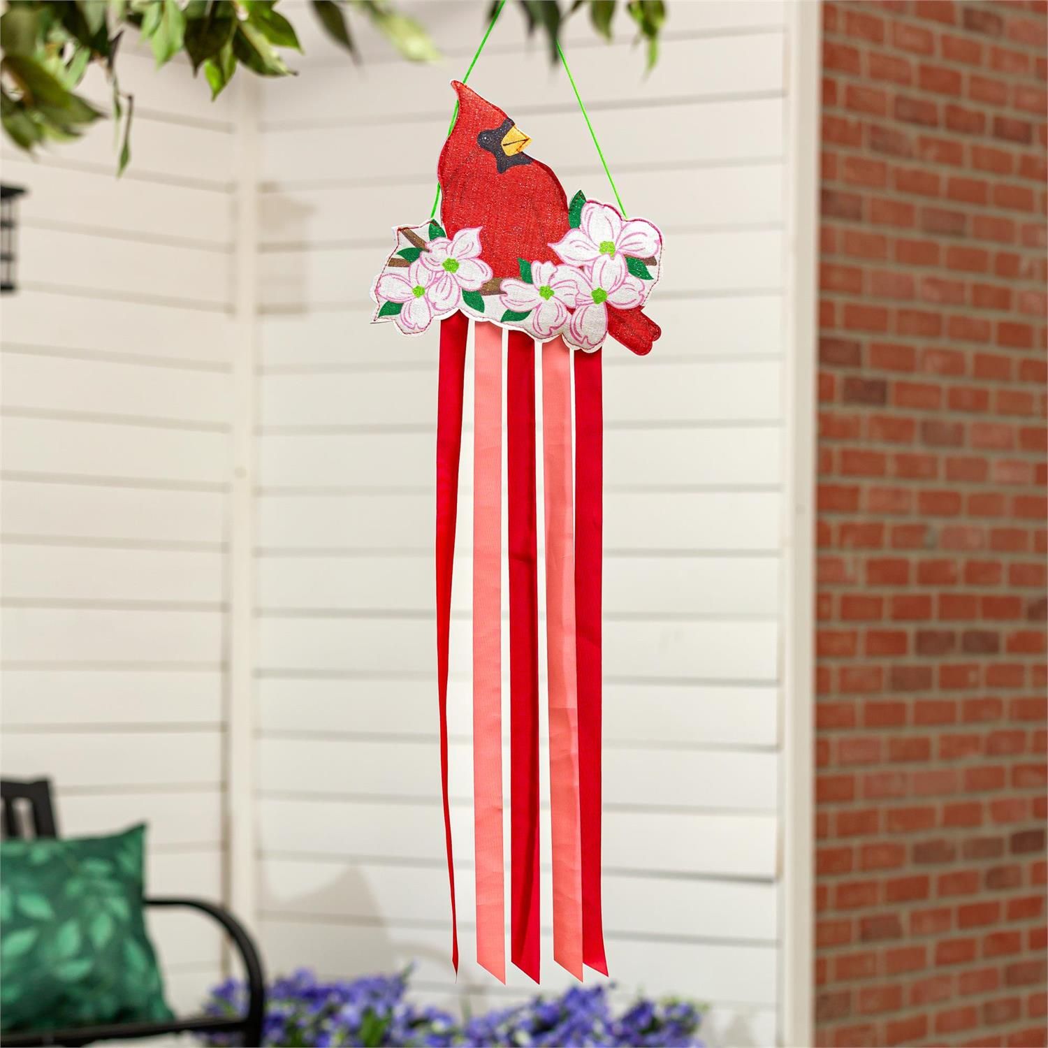 Wind Spinner - Fabric - Spring Swinging Cardinal