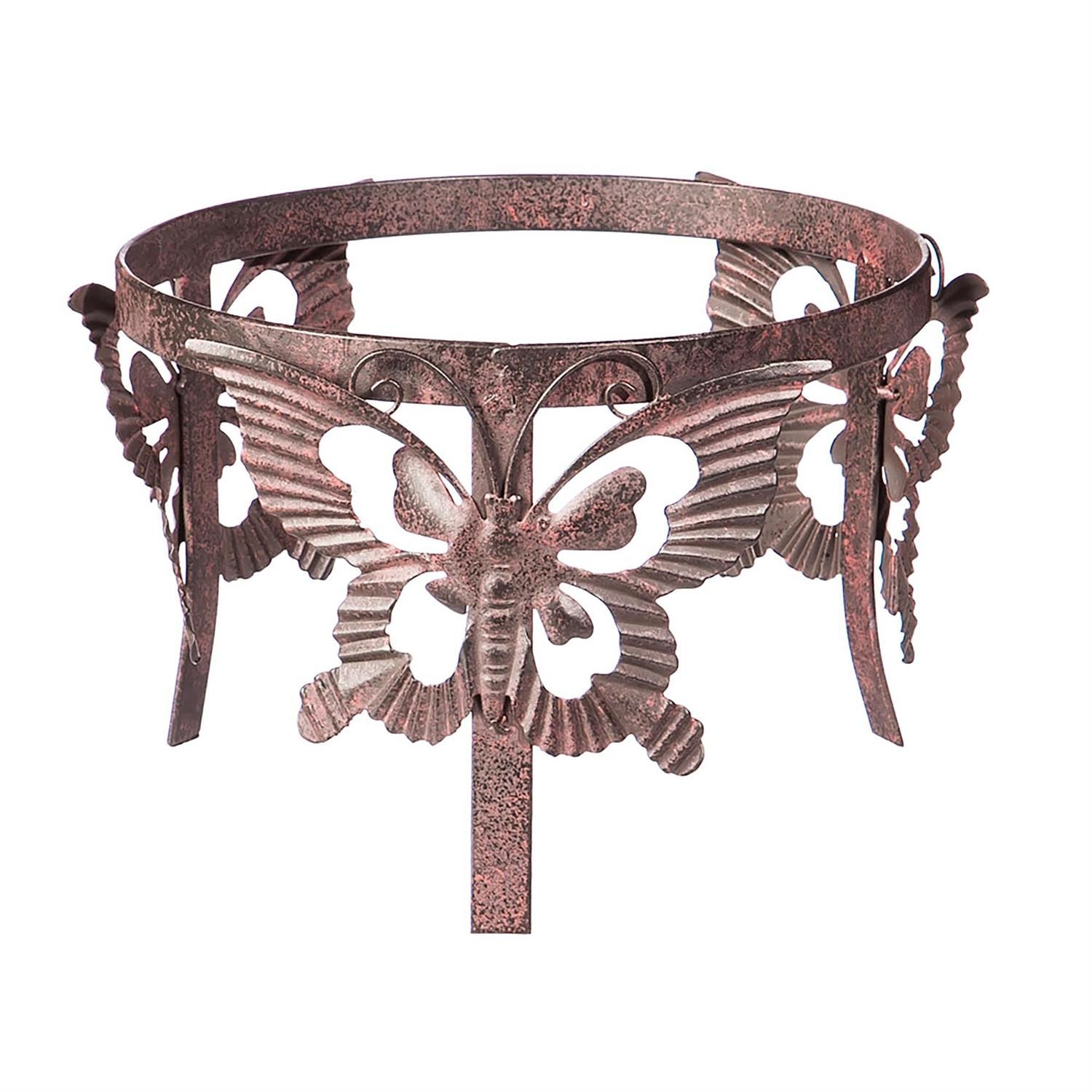 Gazing Ball Stand - Butterfly Adorned