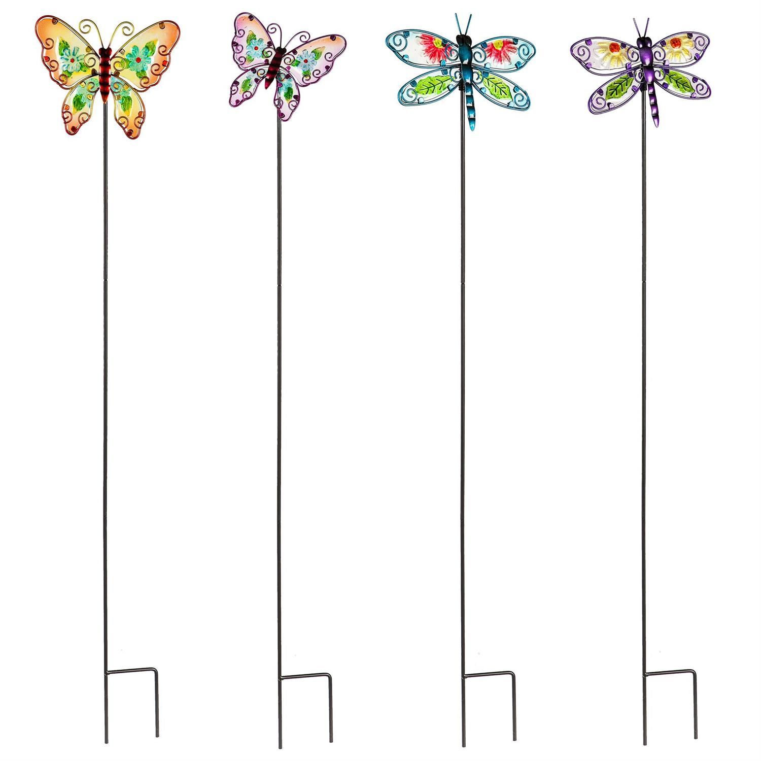 Garden Stake - Butterfly And Dragonfly - 4 Styles - Sold Individually