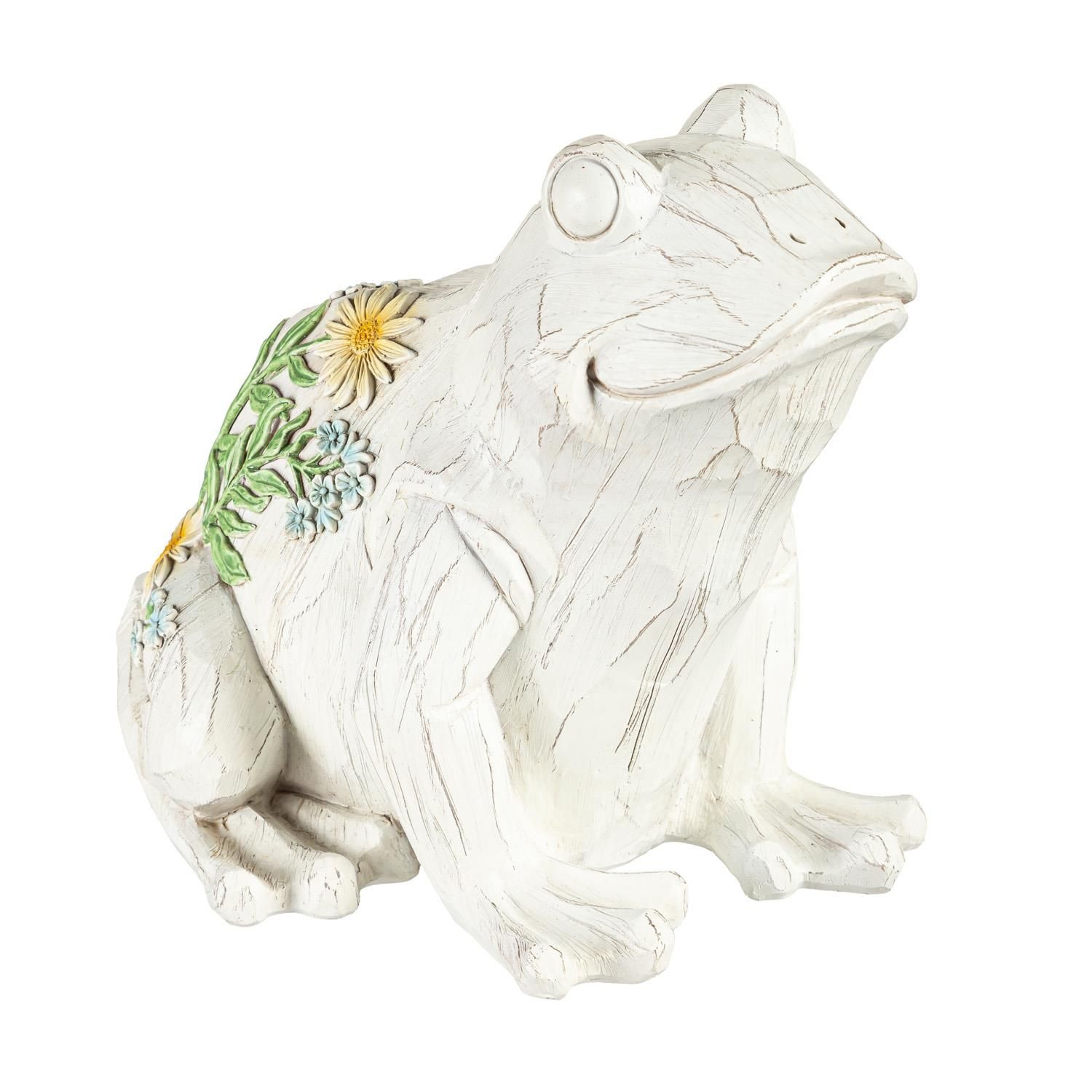 Garden Statue - Carved Floral - Frog