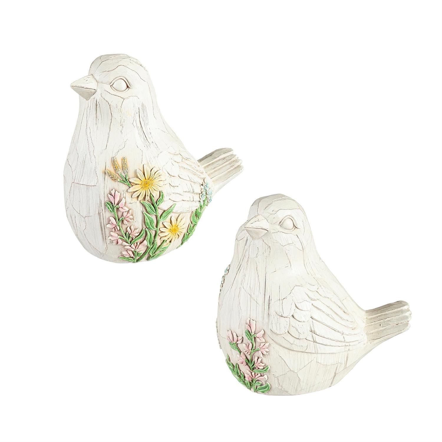 Garden Statue - Carved Floral - Bird