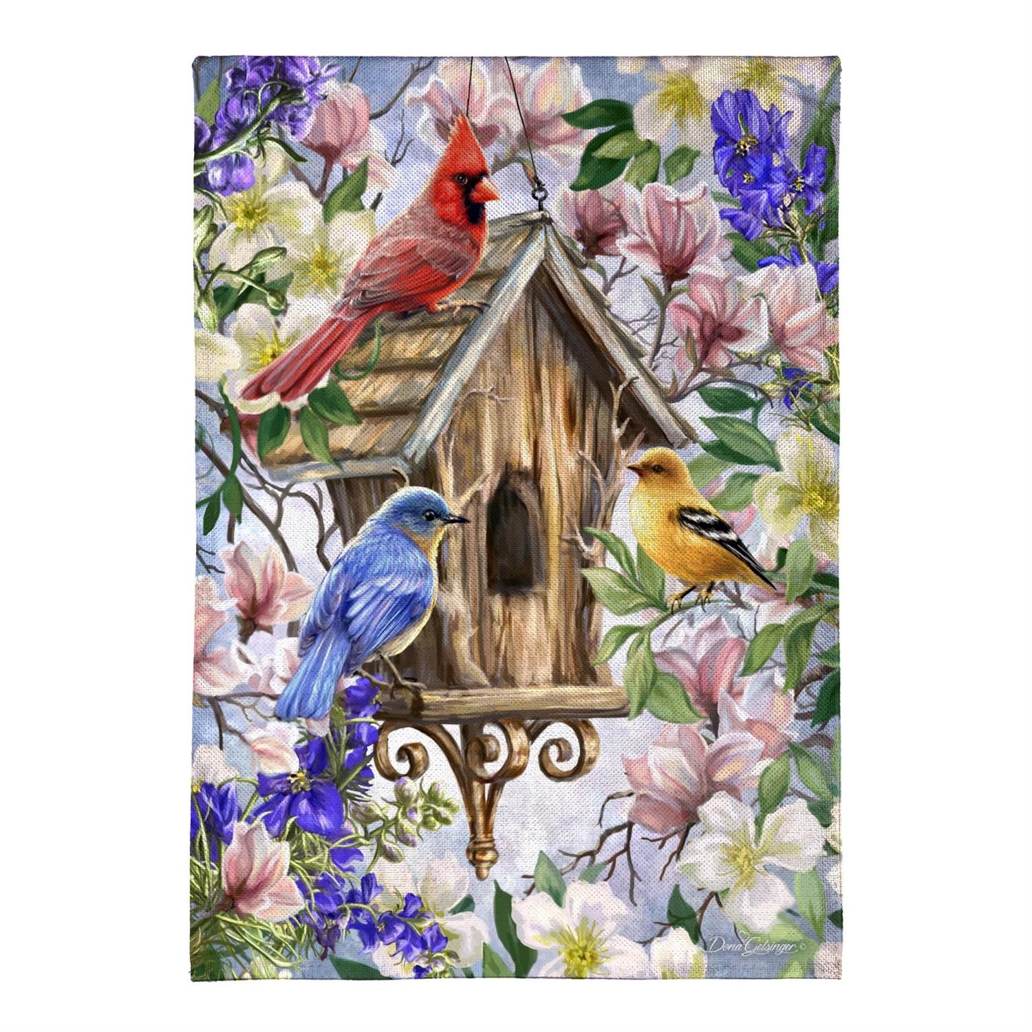 Garden Flag - Burlap - Spring Awakens