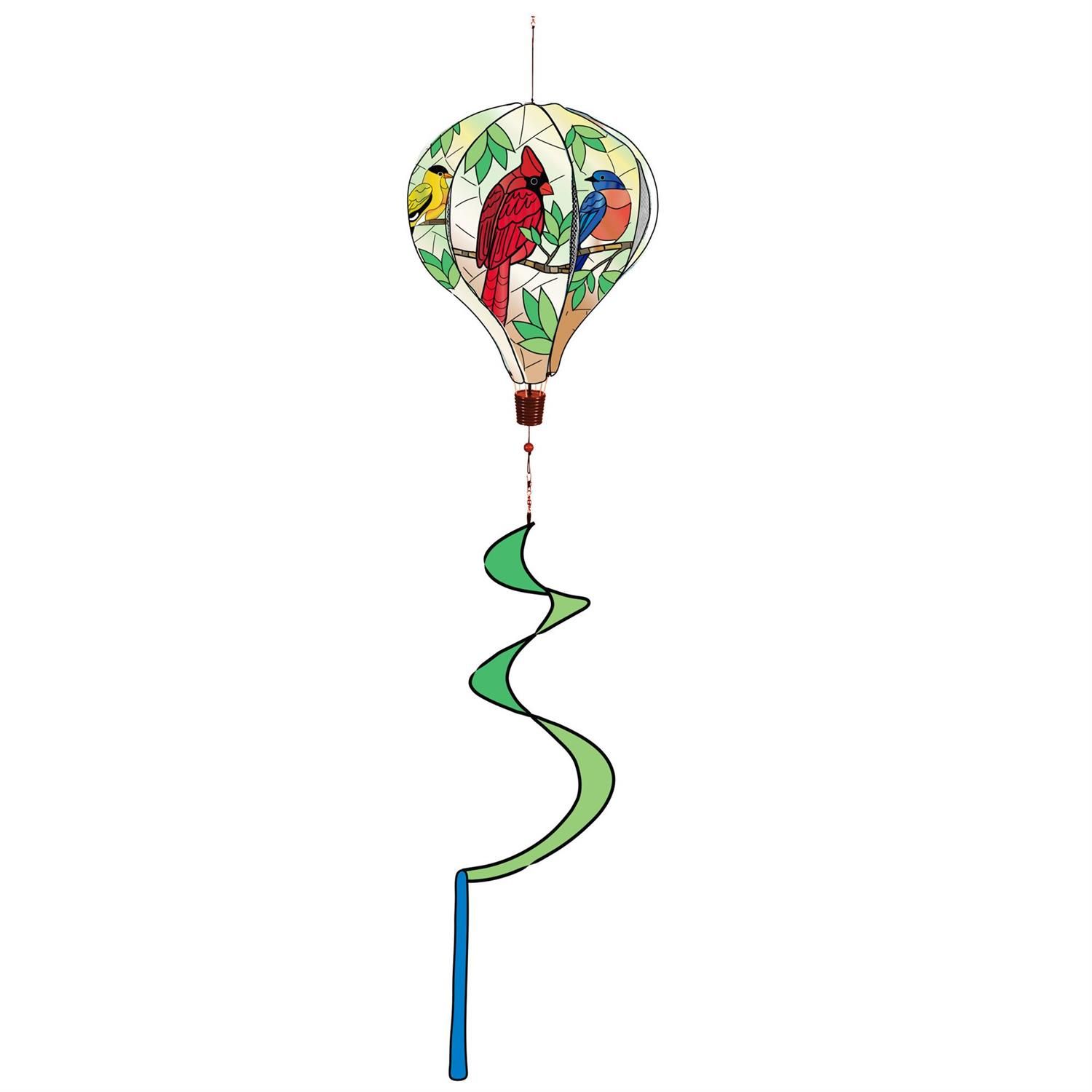 Balloon Spinner - Stained Glass Songbirds