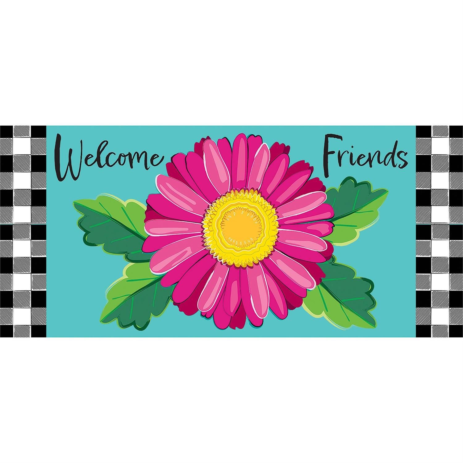 Sassafras Switch Mat - Welcome Friends Daisy