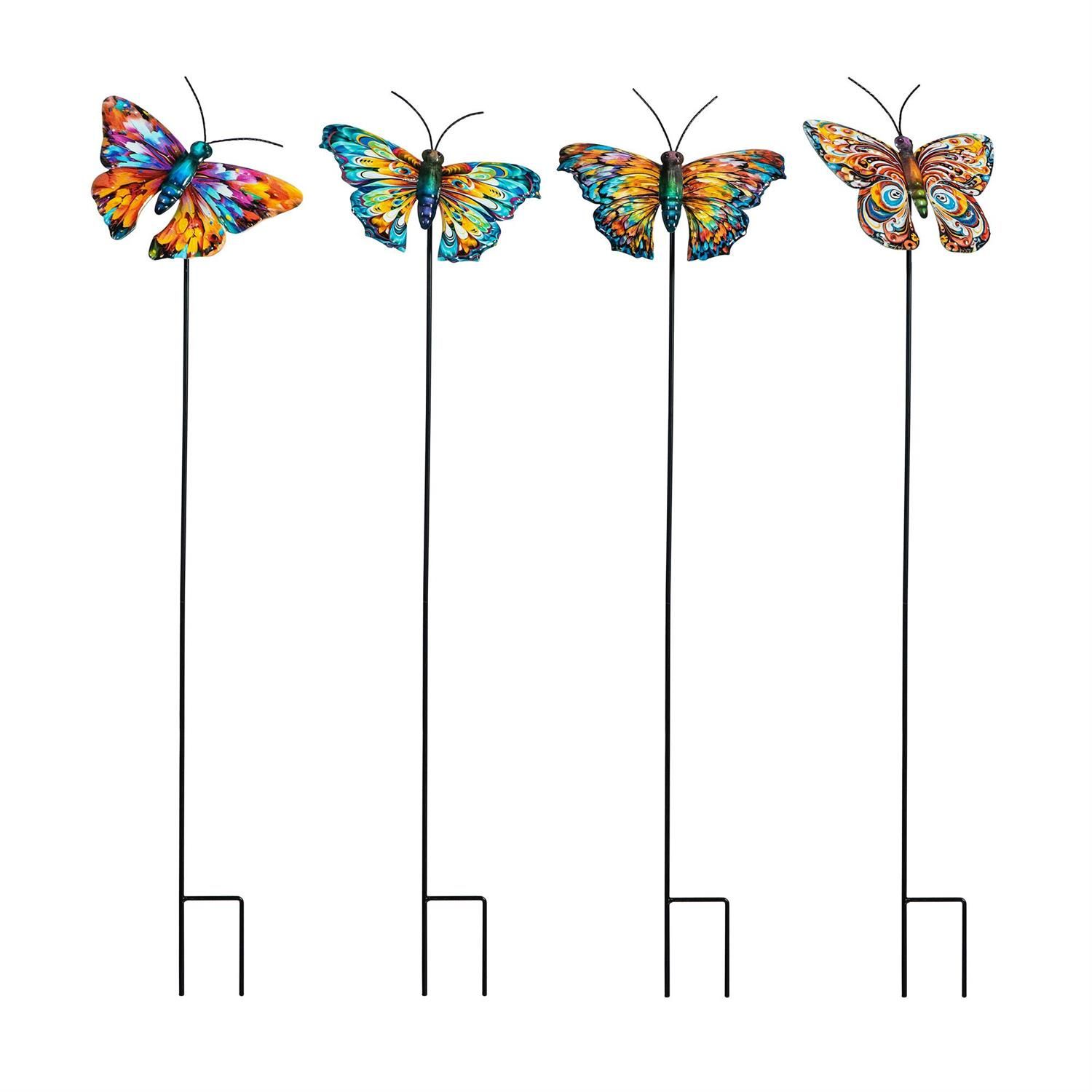 Garden Stake - 35" - Decorative Butterfly Metal - 4 Styles - Sold Individually