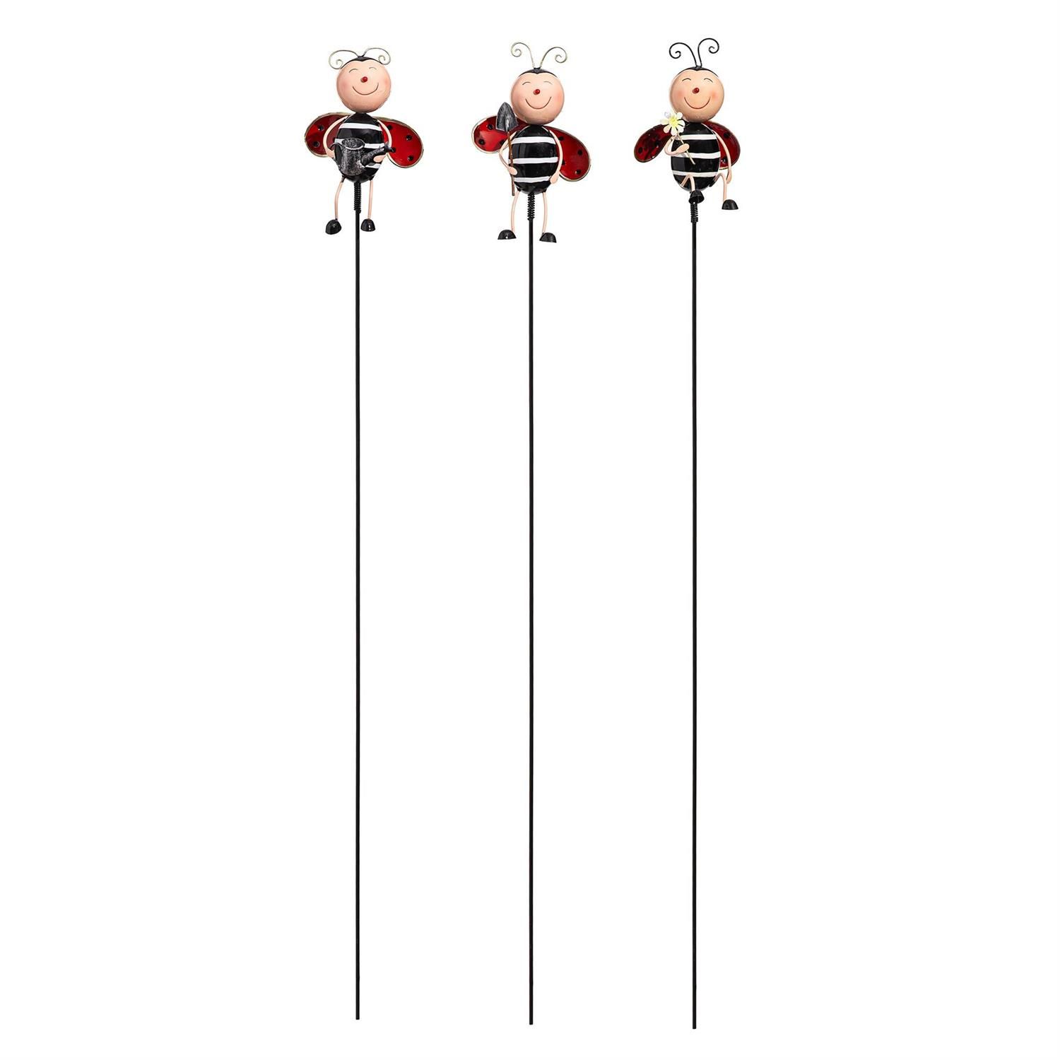 Garden Stake - Lady Bug Friends - 39" - 3 Styles - Sold Individually