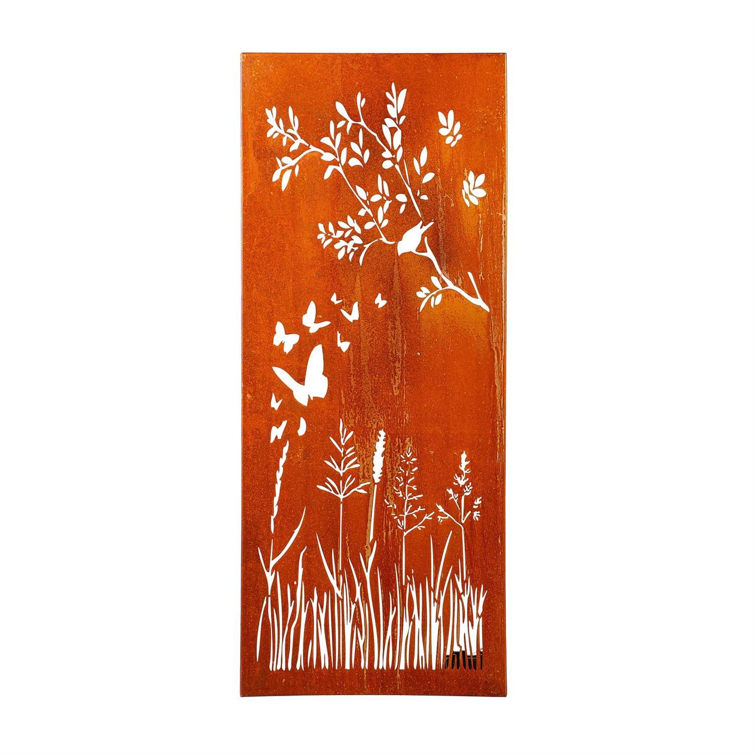 Wall Decor - 15" X 40" - Bird &amp; Butterfly