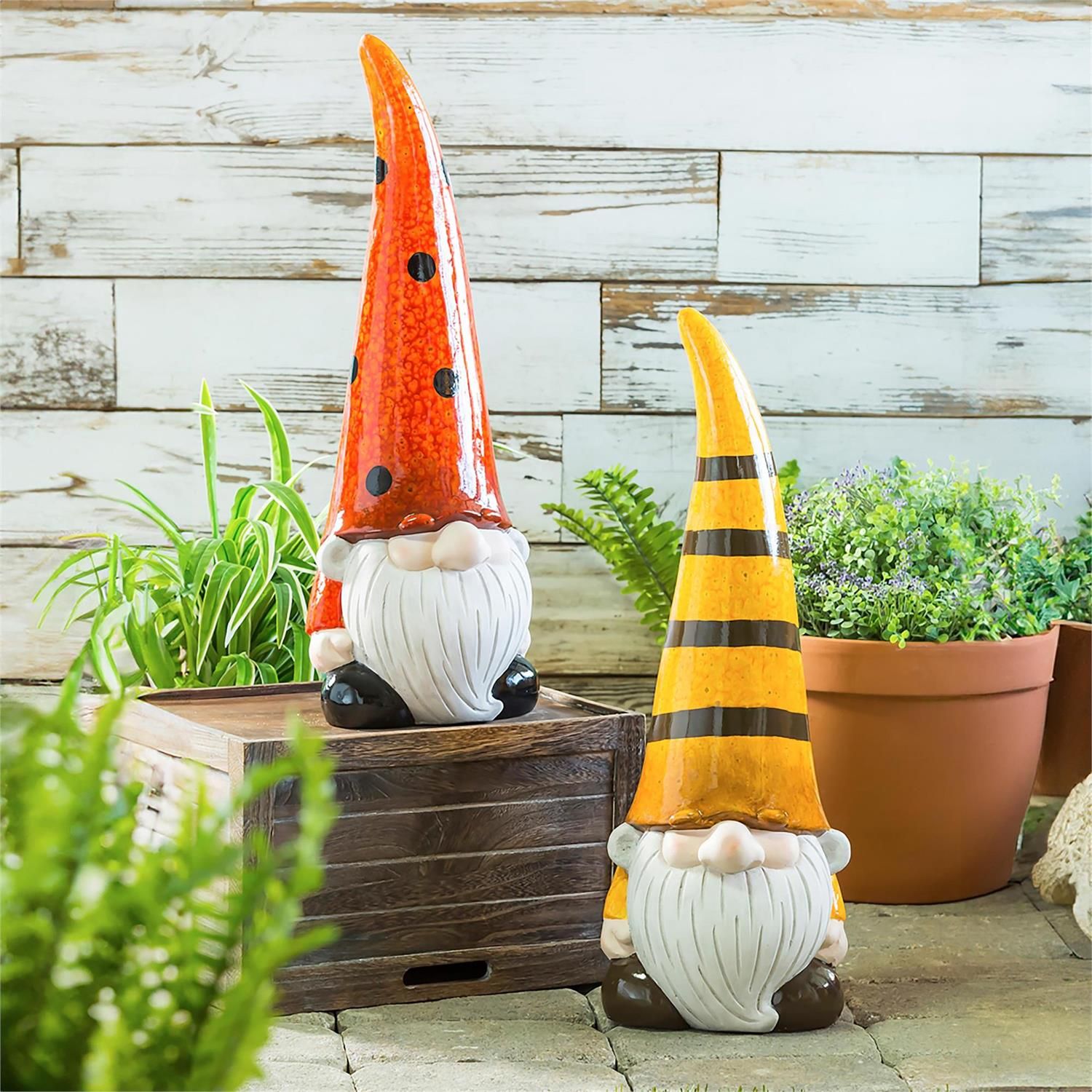 Garden Statue - Ladybug Gnome