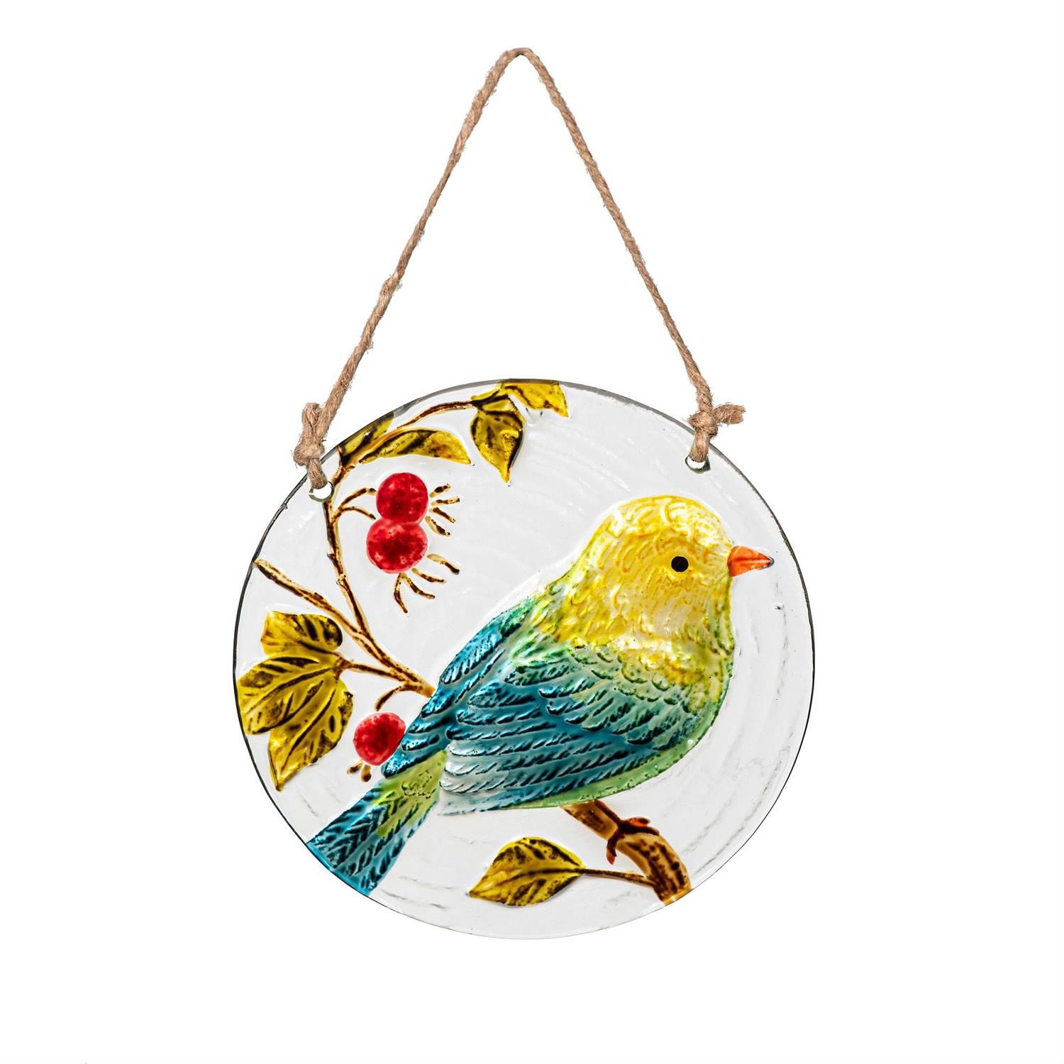 Suncatcher - 4.5" - Round Bird - 4 Styles - Sold Individually