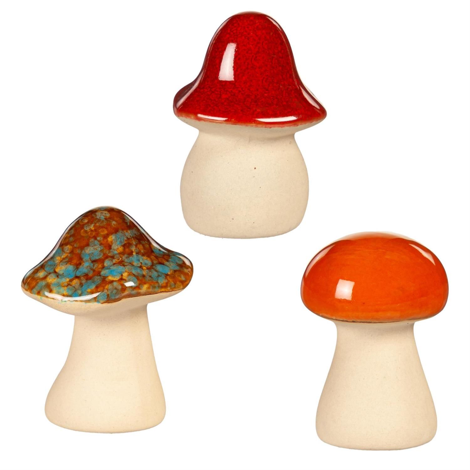 Table Decor Ceramic Mushroom - 3 Styles - Sold Individually