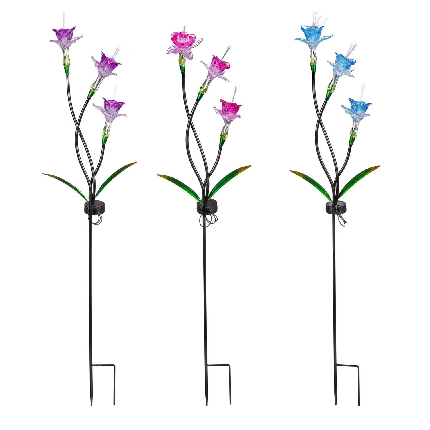 Solar Garden Stake - Lily - 3 Styles - Sold Individually