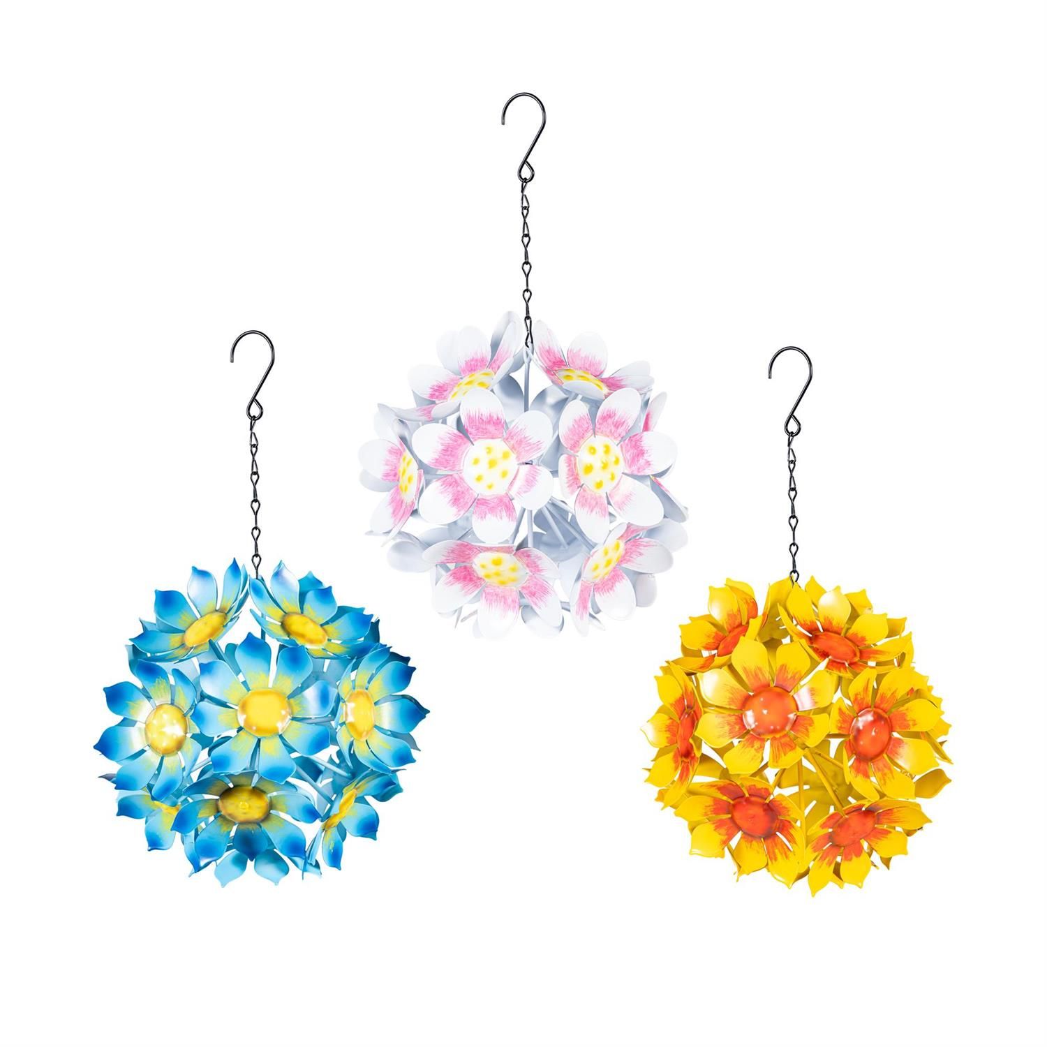 Hanging Metal Flower - 3 Styles - Sold Individually