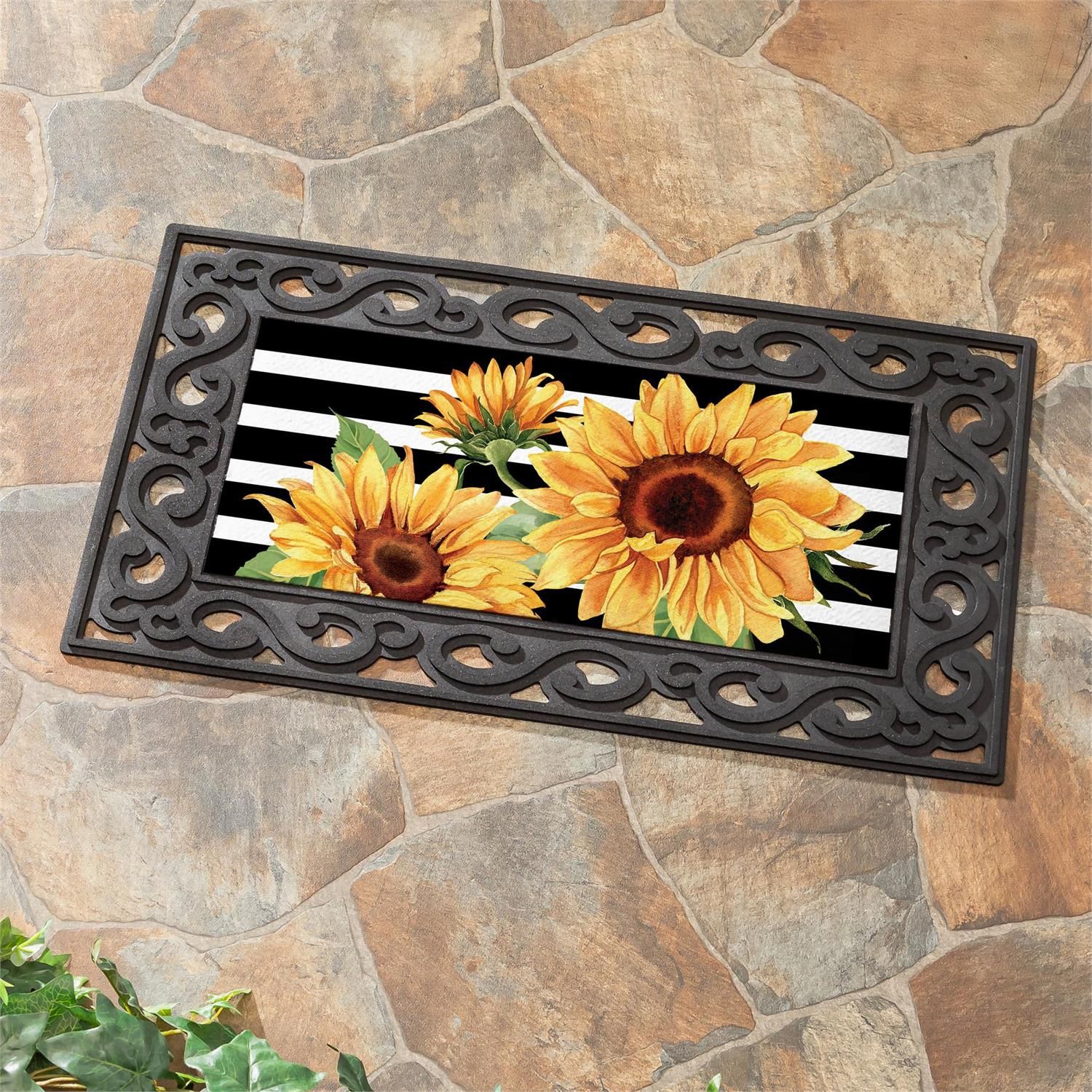 Sassafras Switch Mat - Striped Sunflowers