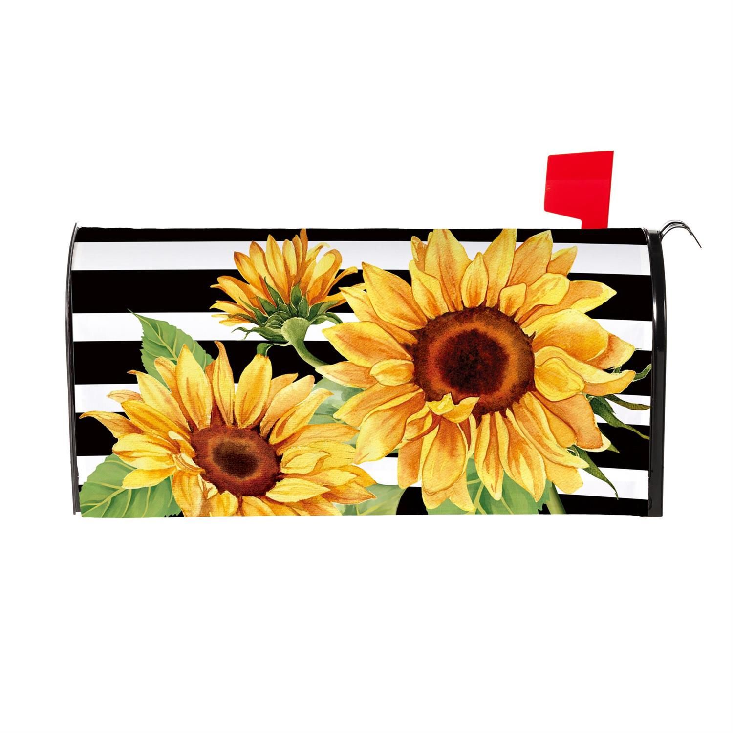 Mailbox Cover - Striped Sunflowers