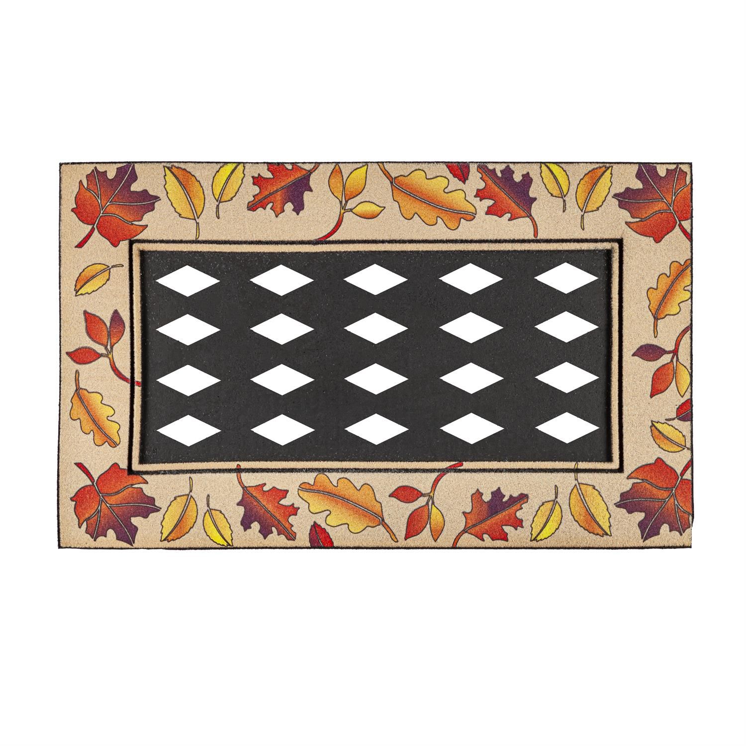 Sassafrass Mat Tray - Fall Leaves Flocked Sassafras