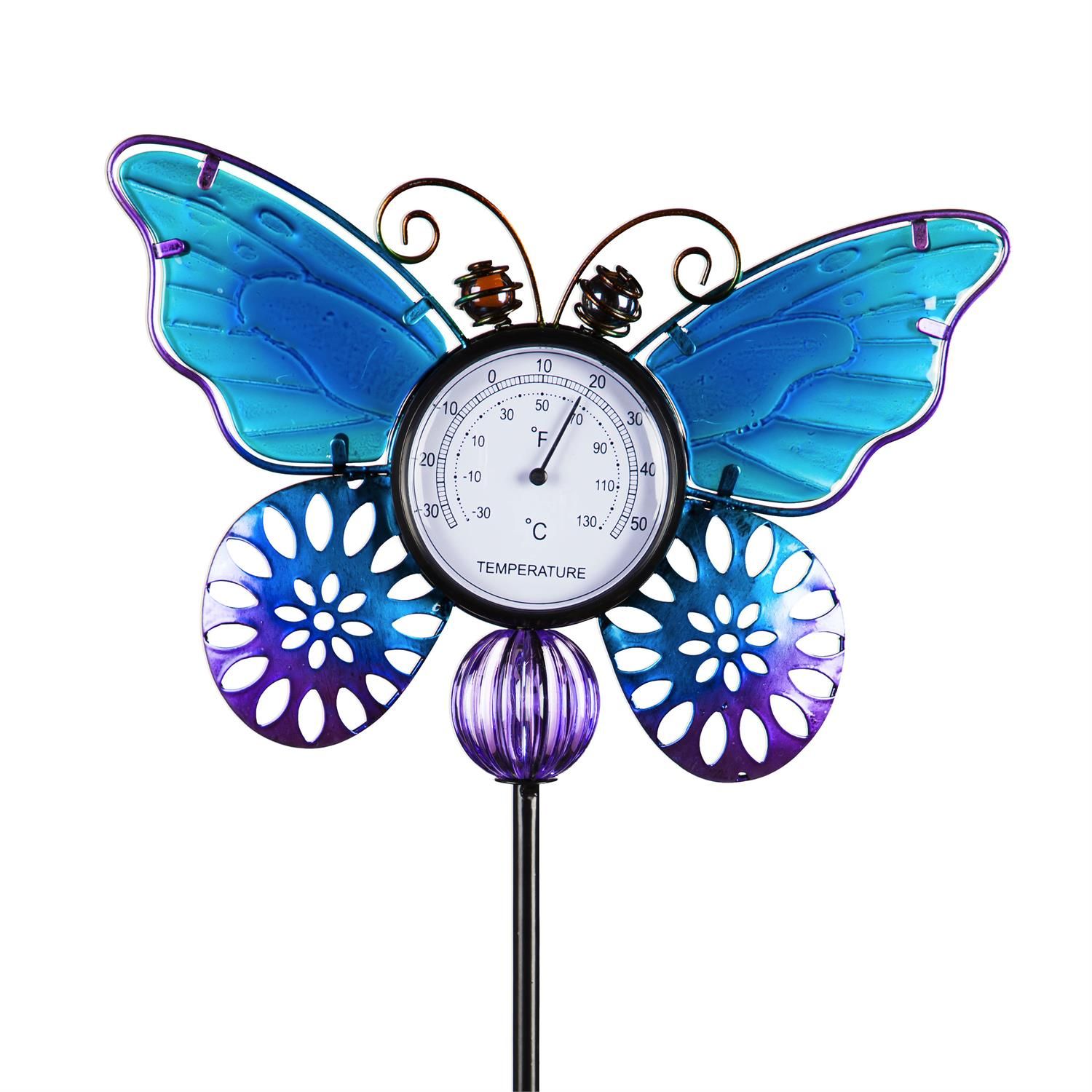 Garden Stake - Thermometer - Butterfly - 2 Styles - Sold Individually