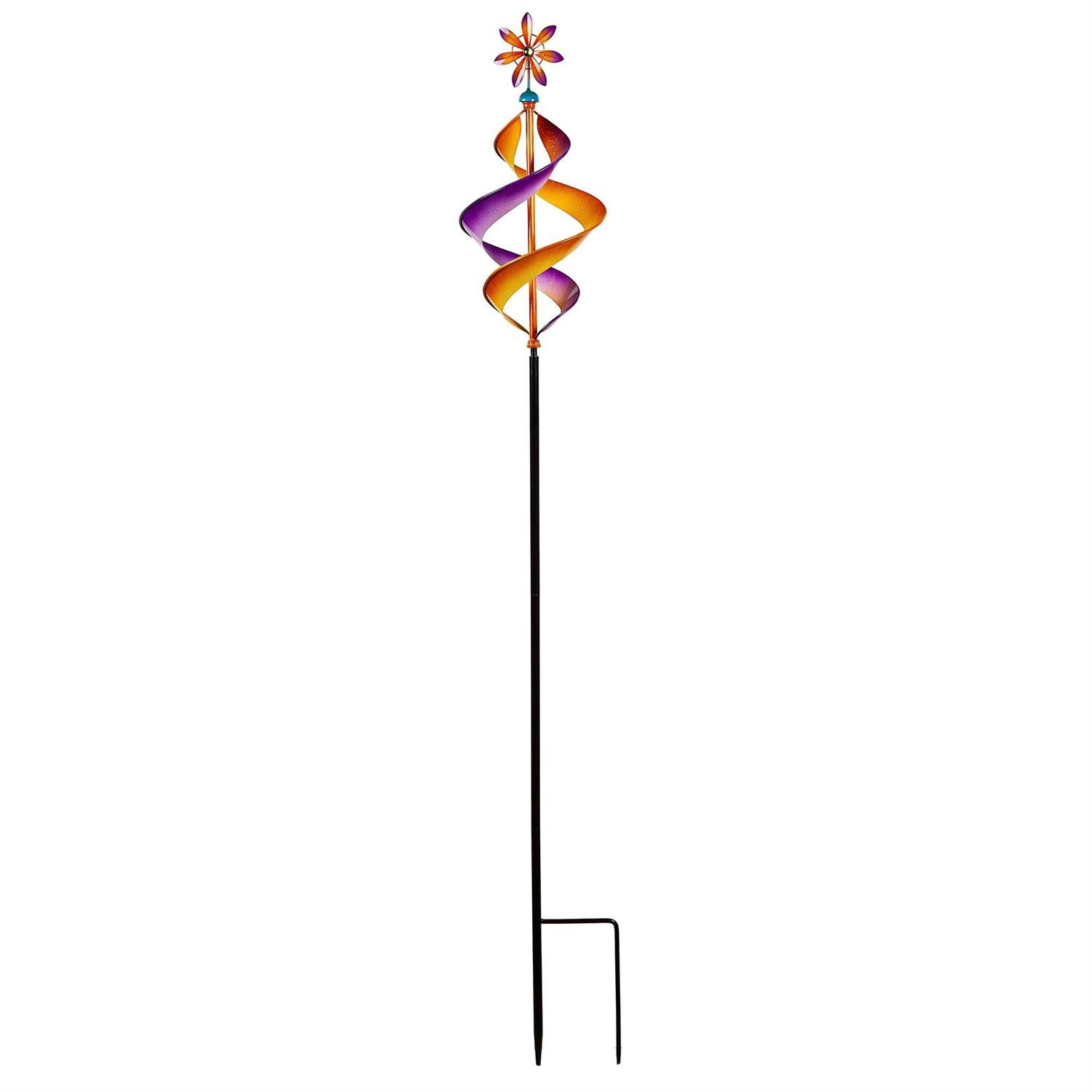 Wind Spinner - 70" - Flowers Spiral