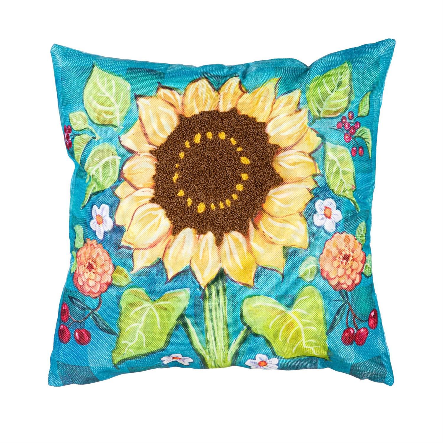 Pillow - Outdoor - Folk Sunflower