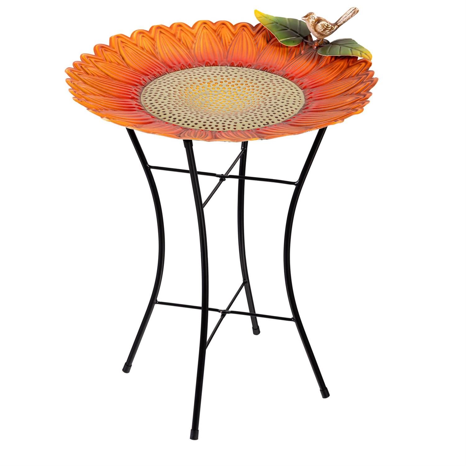 Bird Bath w/ Stand - Sunflower