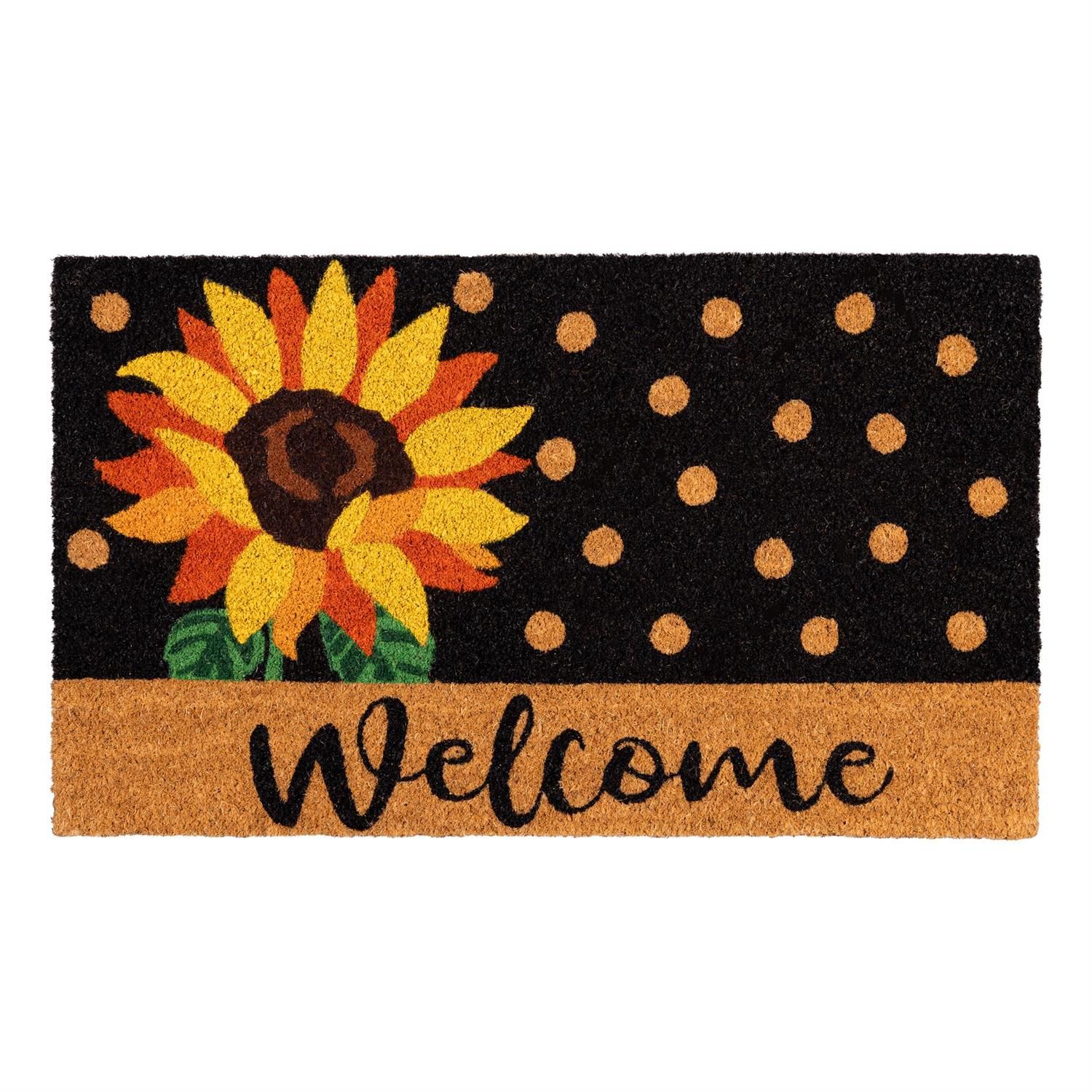 Coir Mat - Polka Dot Sunflower