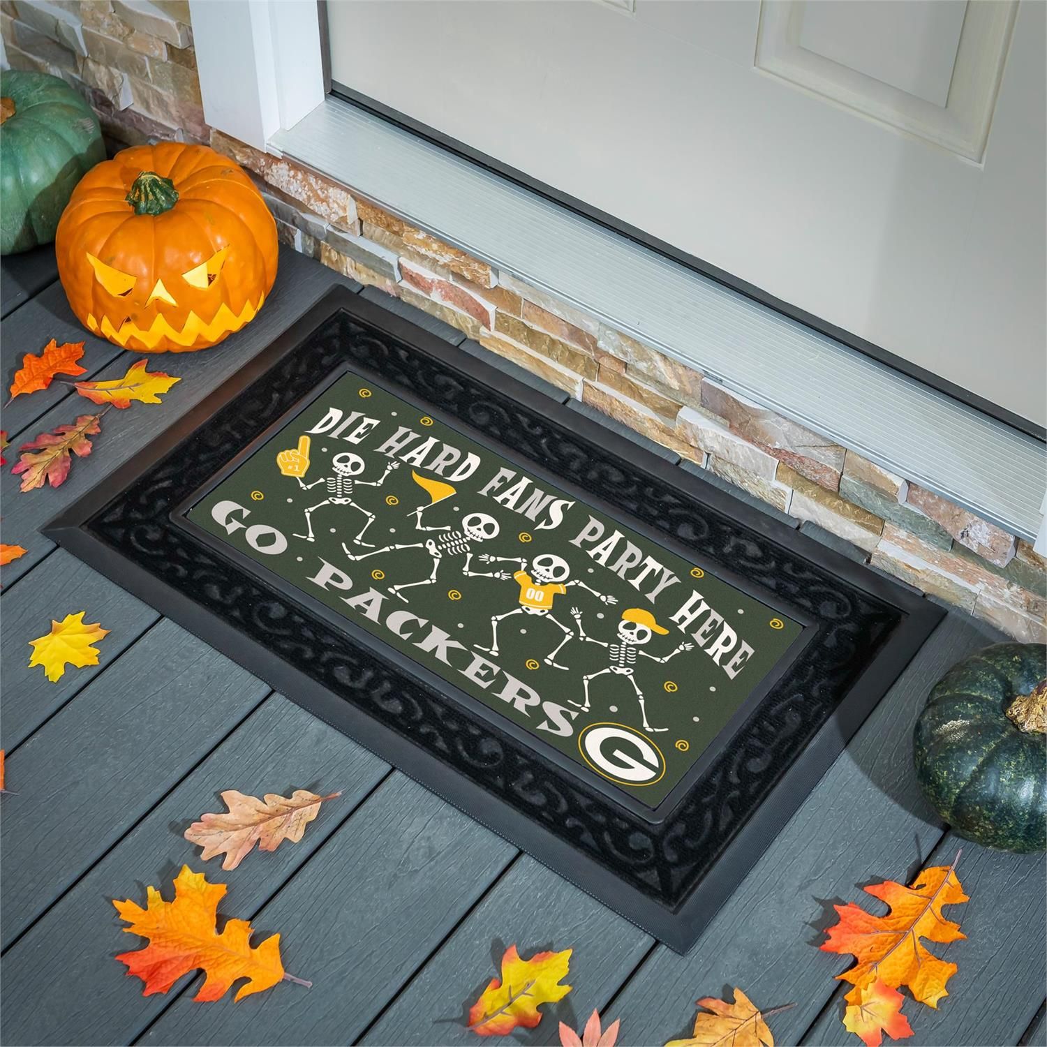 Sassafras Switch Mat - Flocked Coir - GB Packers Halloween