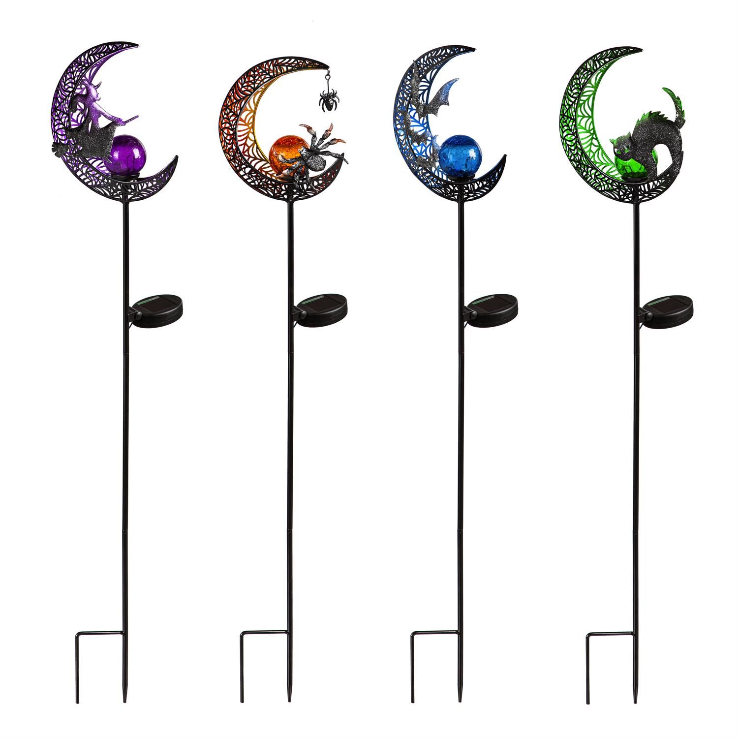 Solar Garden Stake - Halloween Moon