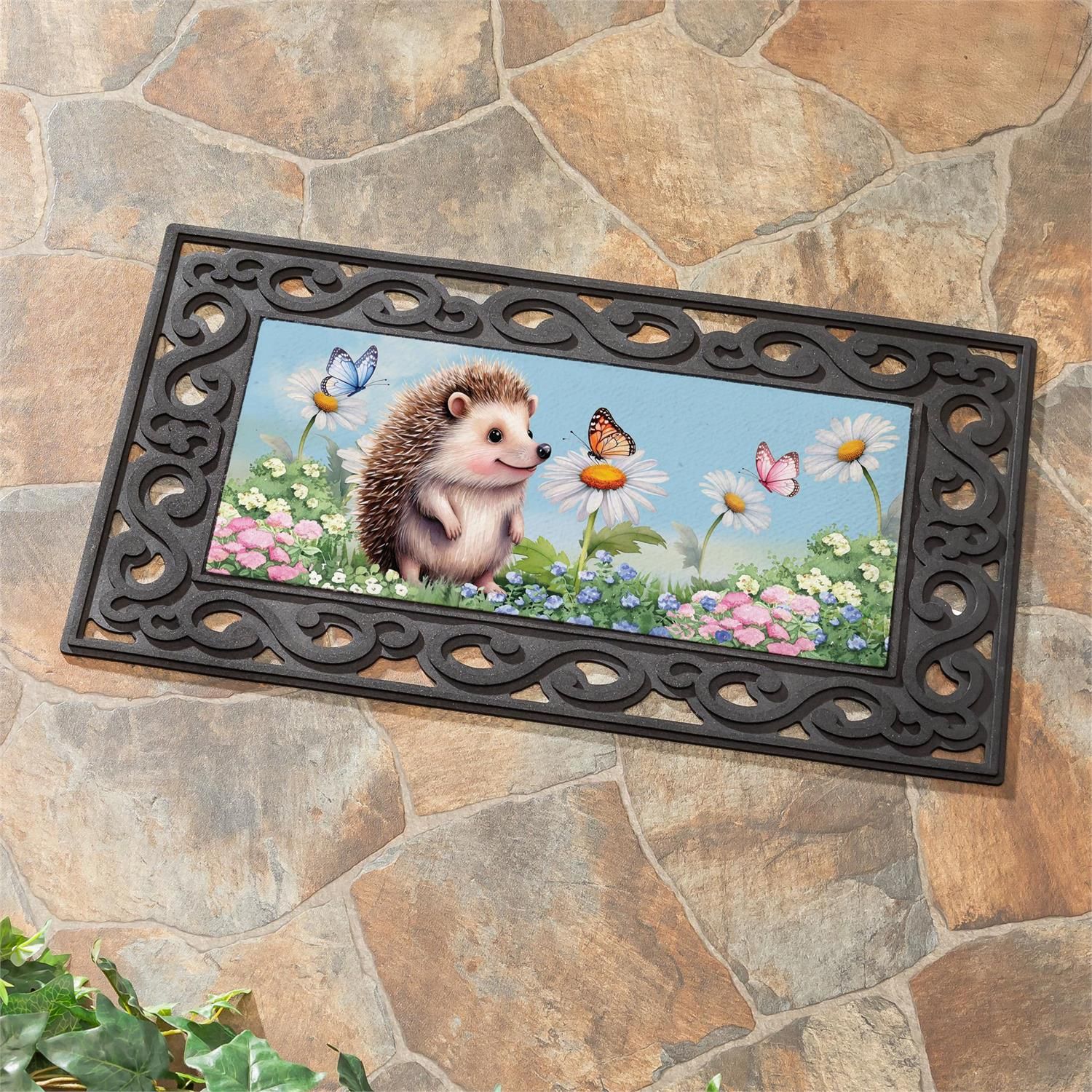 Sassafras Switch Mat - Hedgehog &amp; Daisies
