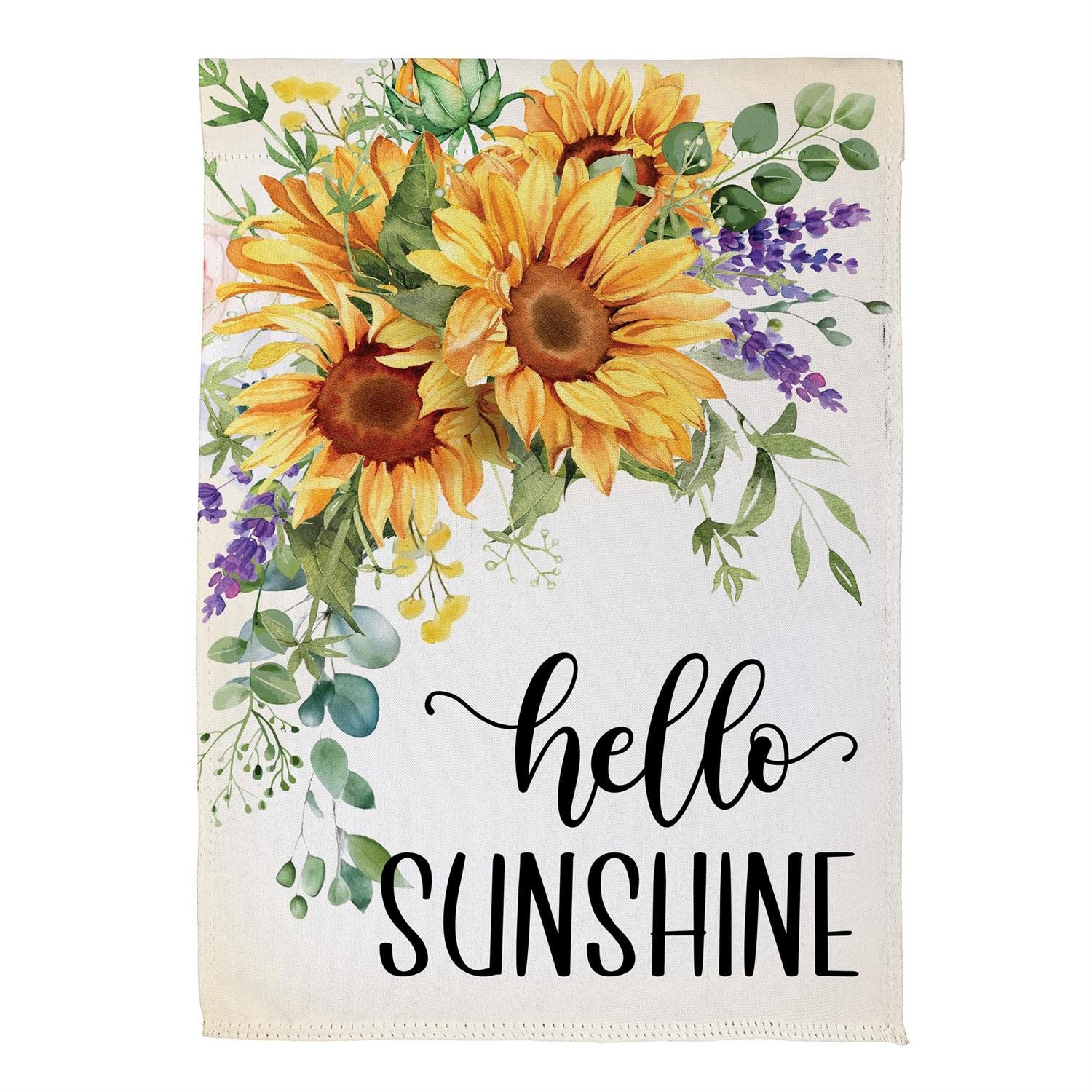 Garden Flag - Suede - Hello Sunshine Sunflower
