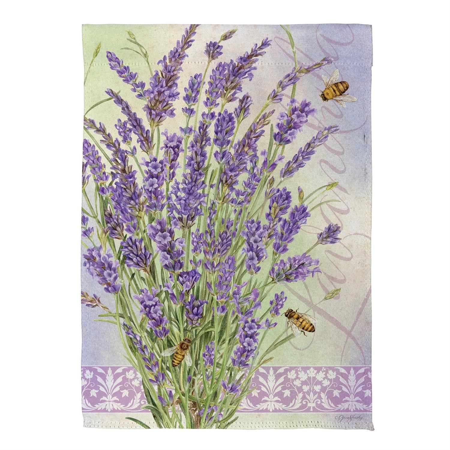 Garden Flag - Suede - Lavender Bouquet