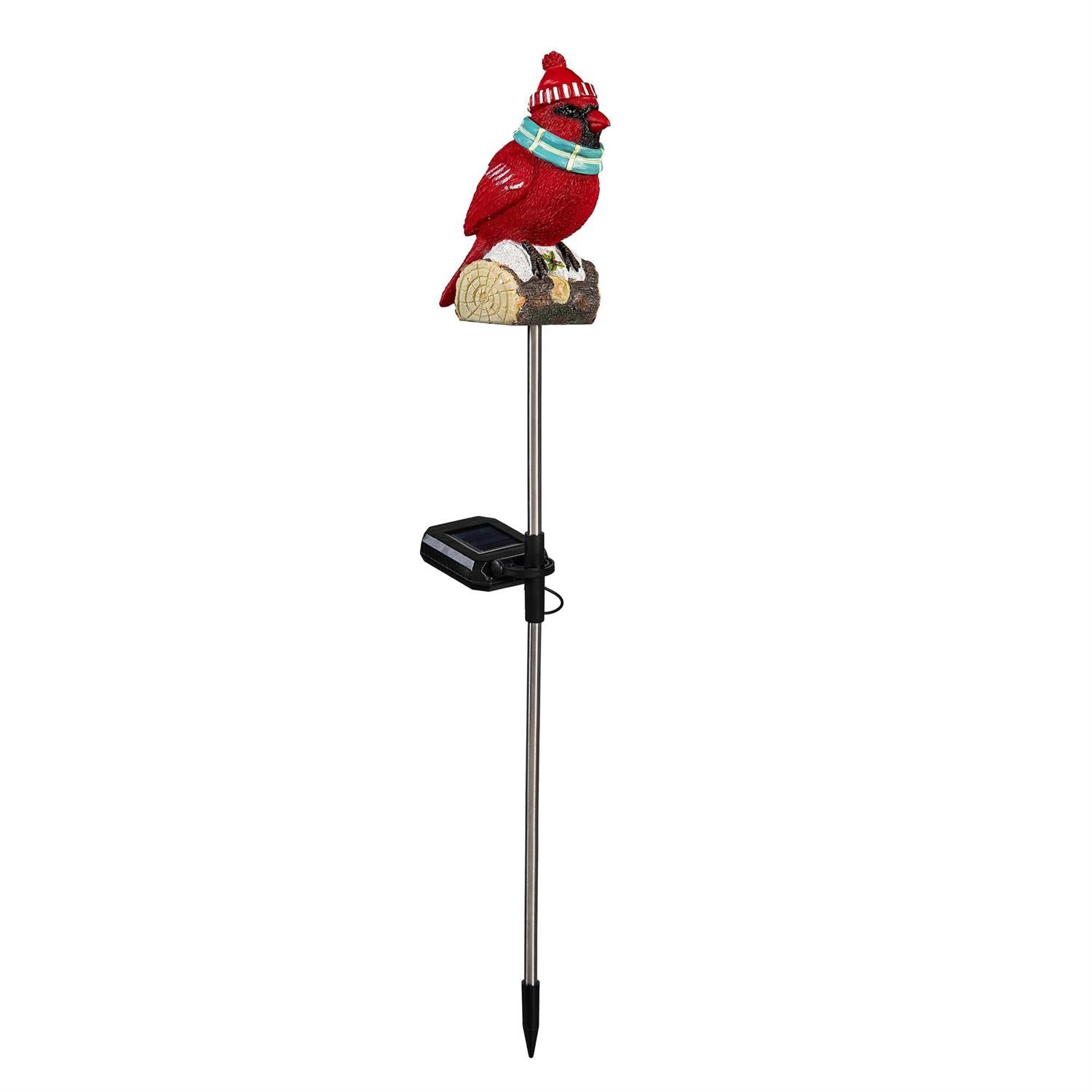 Solar Garden Stake - Holiday Poinsettia - 2 Styles - Sold Individually