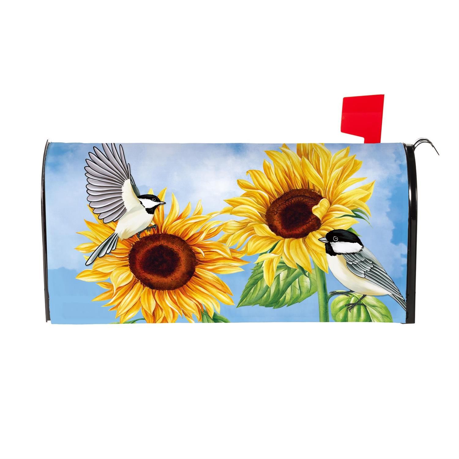 Mailbox Cover - Sunflower Chickadees