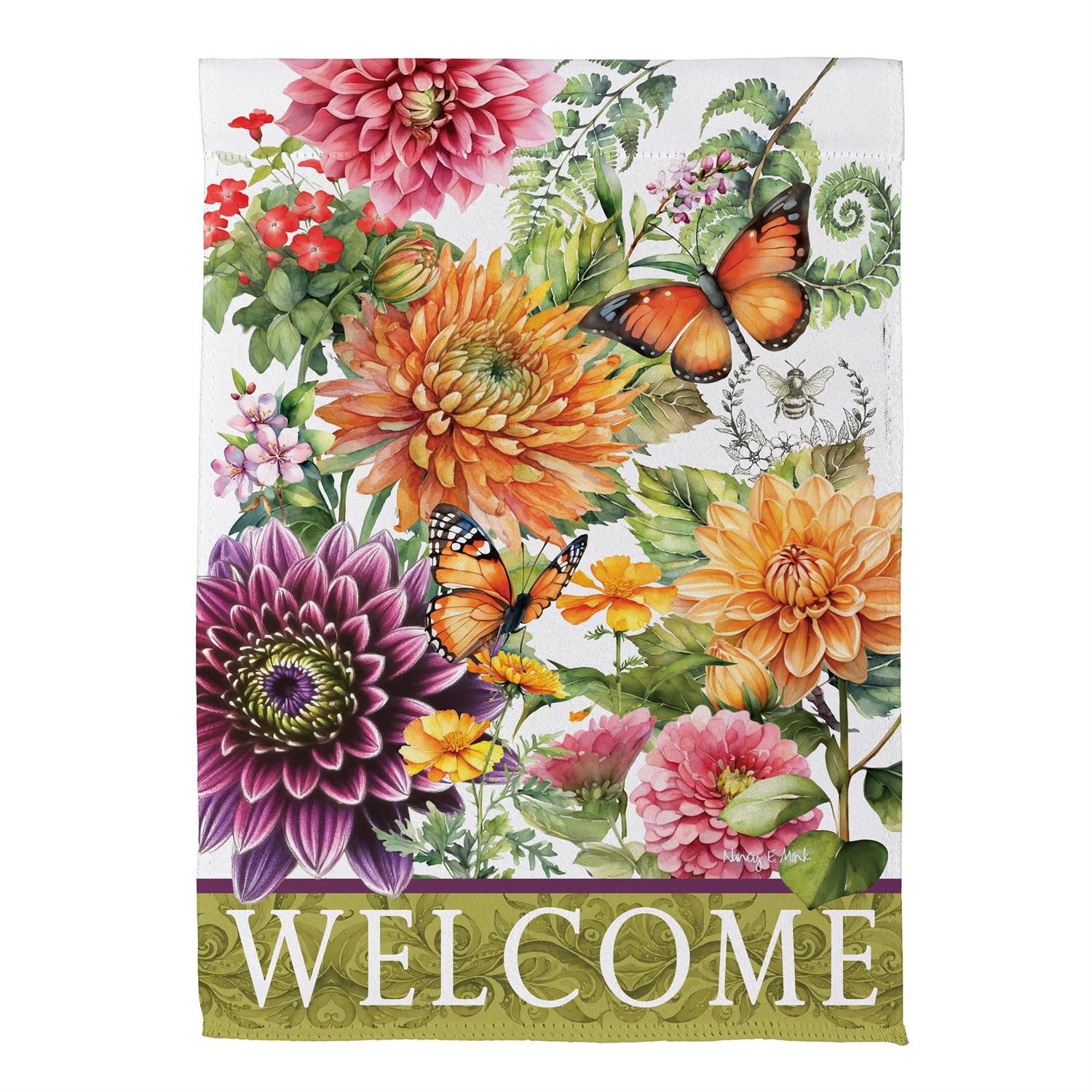 House Flag - Suede - Dahlia Botanica
