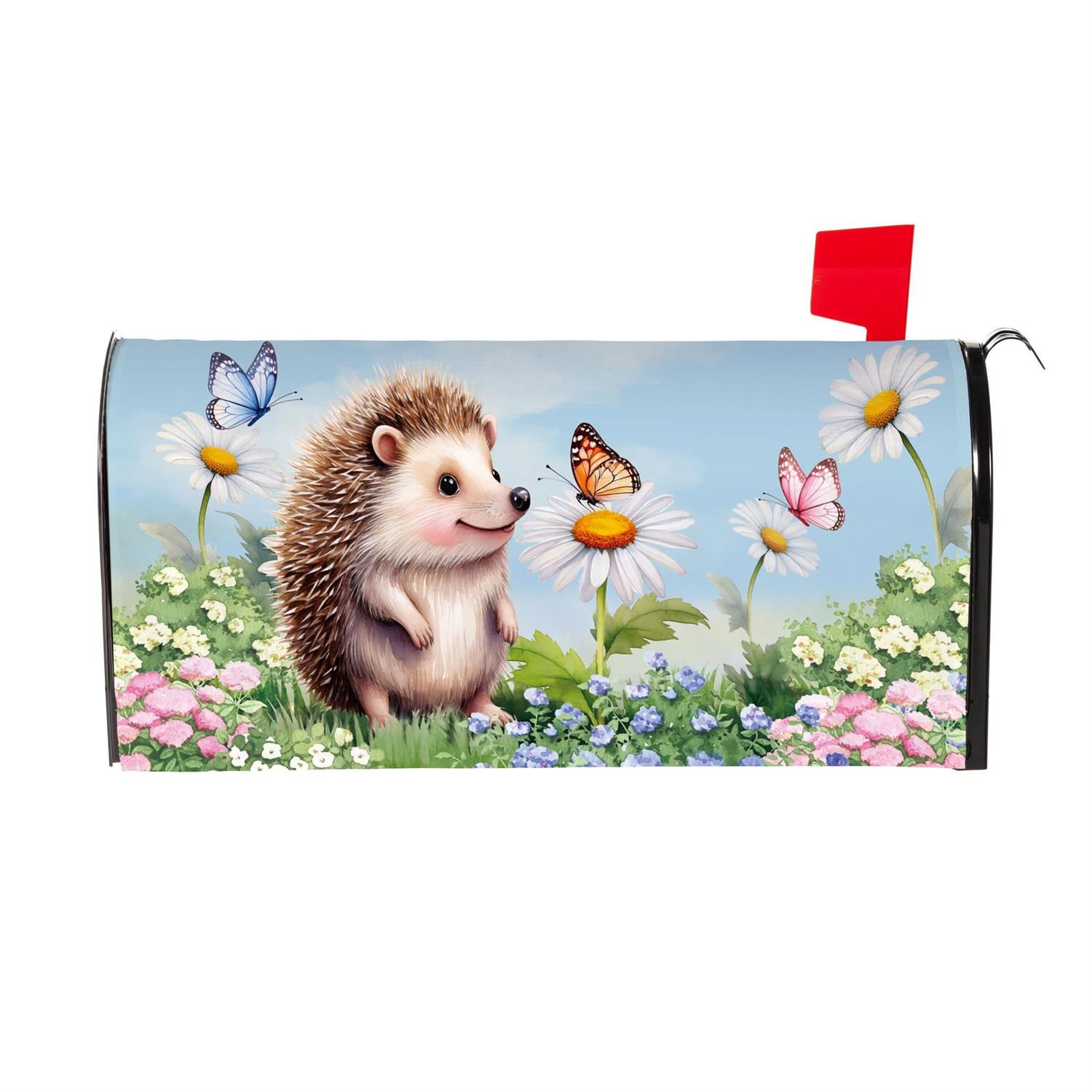 Mailbox Cover - Hedgehog &amp; Daisies