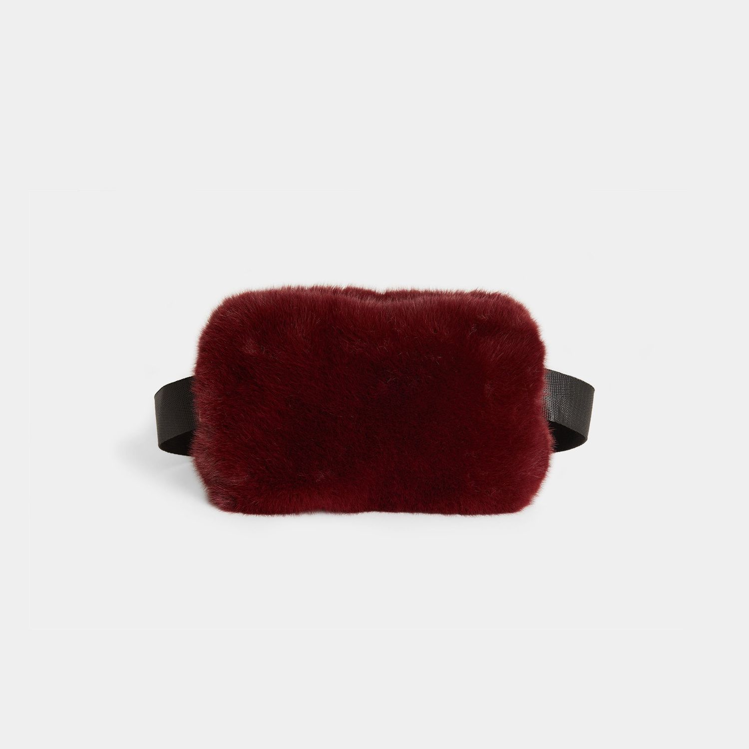Estelle Faux Fur Sling Bag, Color: Dark Red