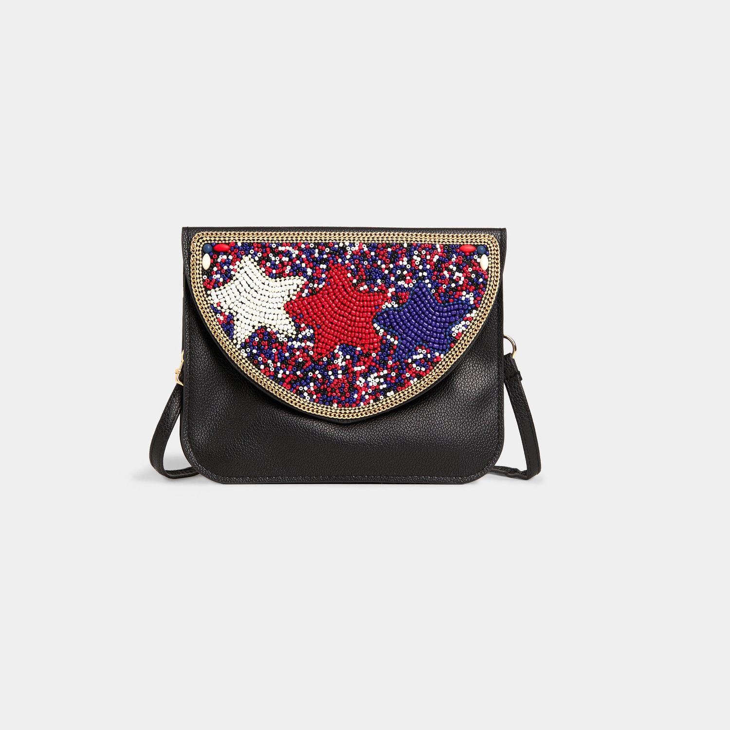 Artisan Beaded Split Pocket Crossbody - Stars