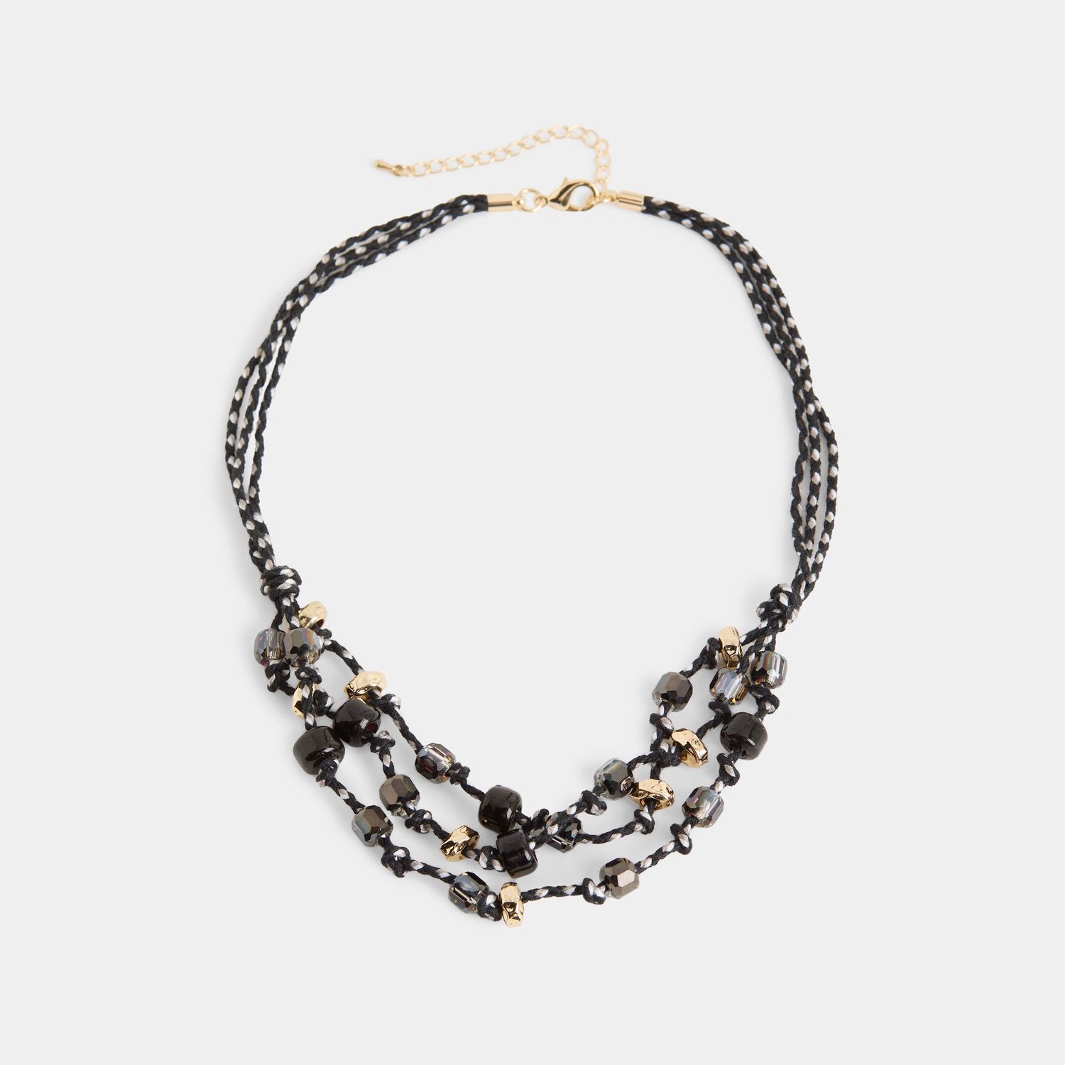 Simone Layered Necklace - Black