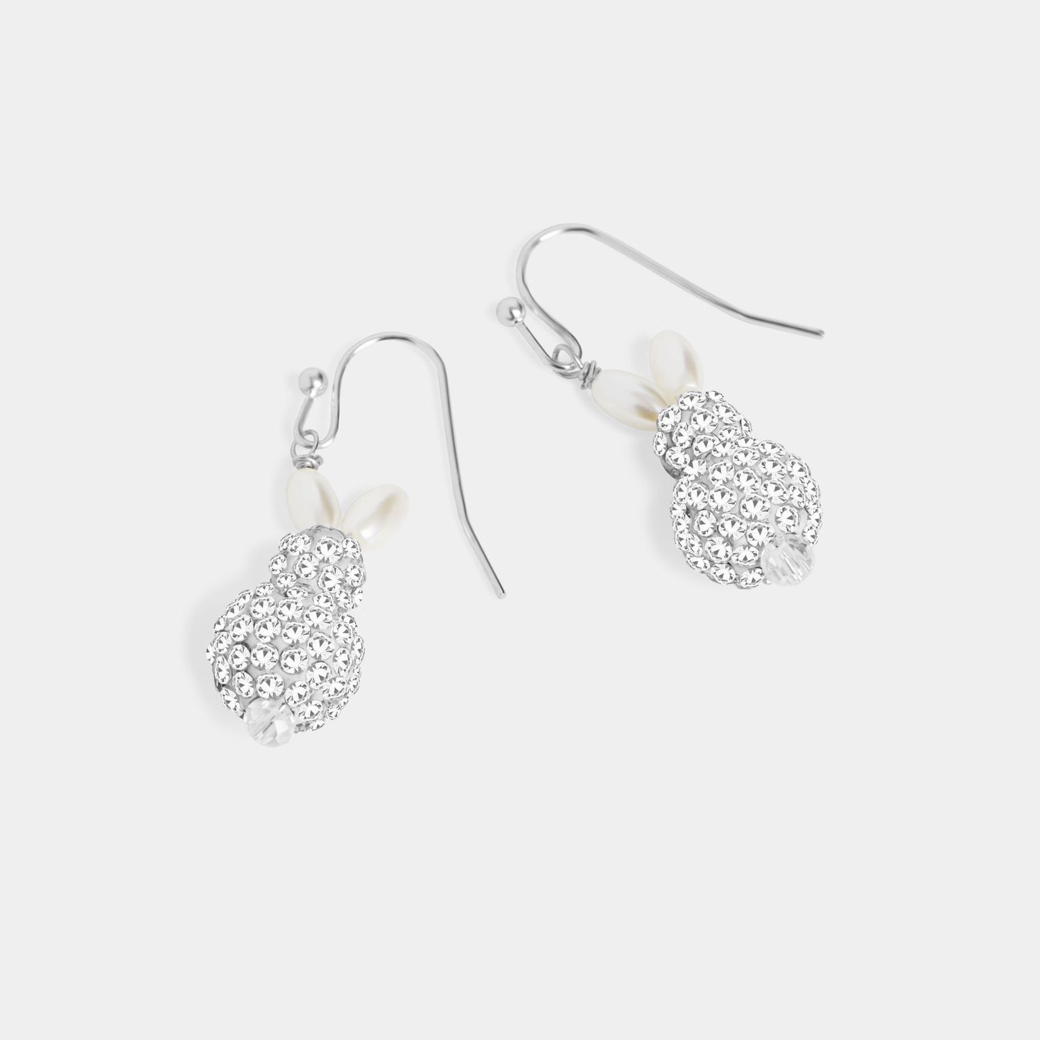 Whispers - Bejeweled Bunny Dangle Earrings